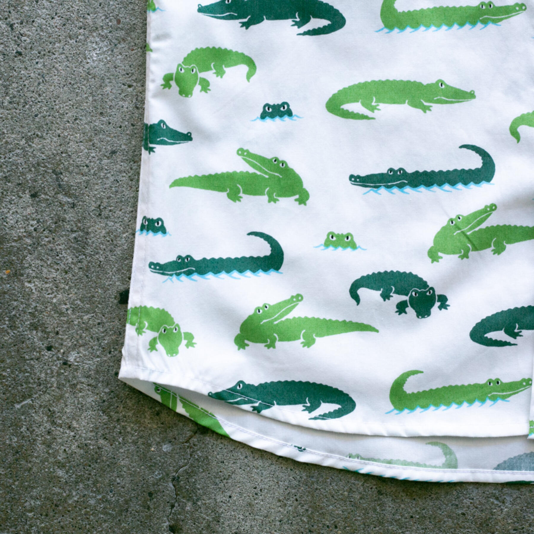 gustin #941 alligators short sleeve shirt - white