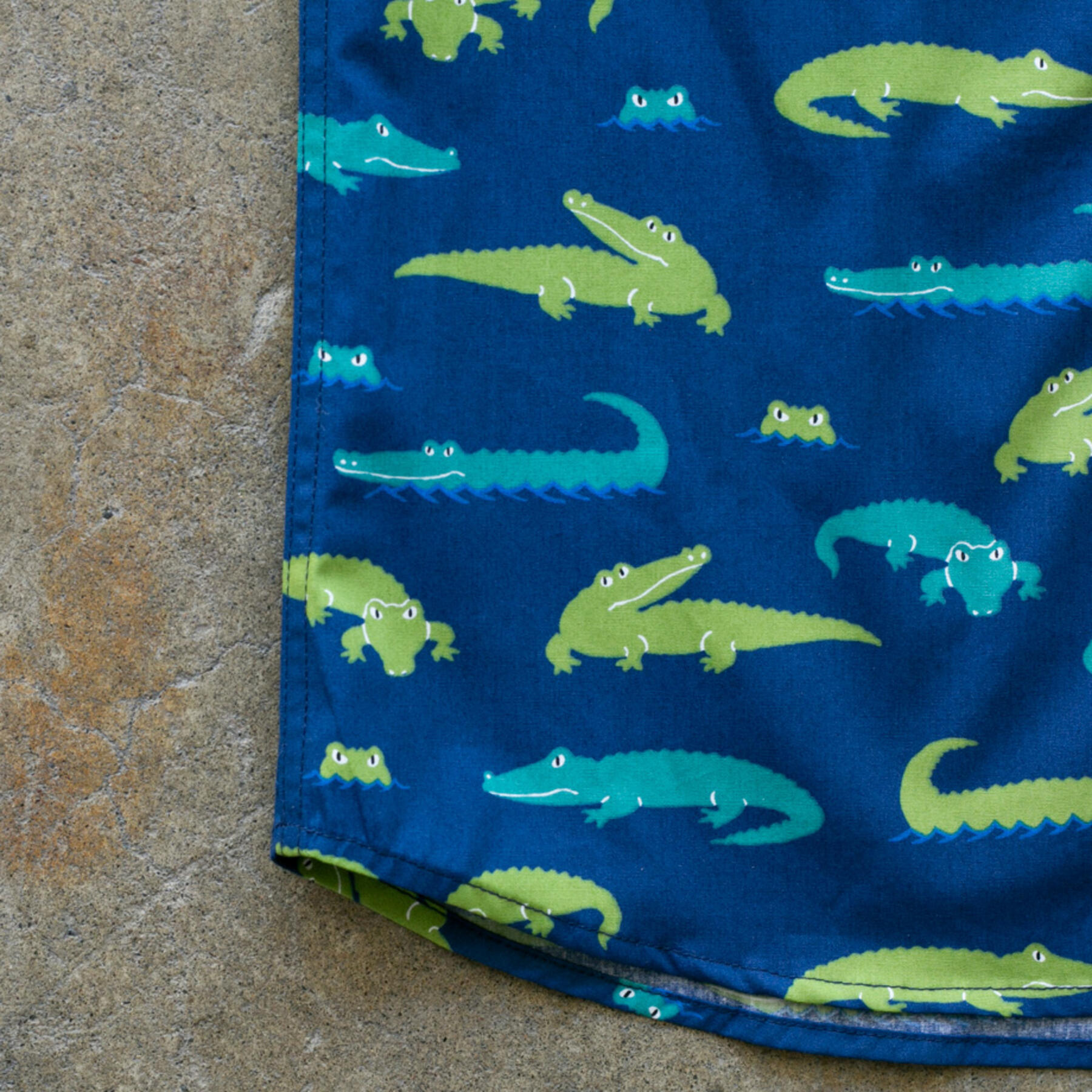 gustin #943 alligators short sleeve shirt - blue