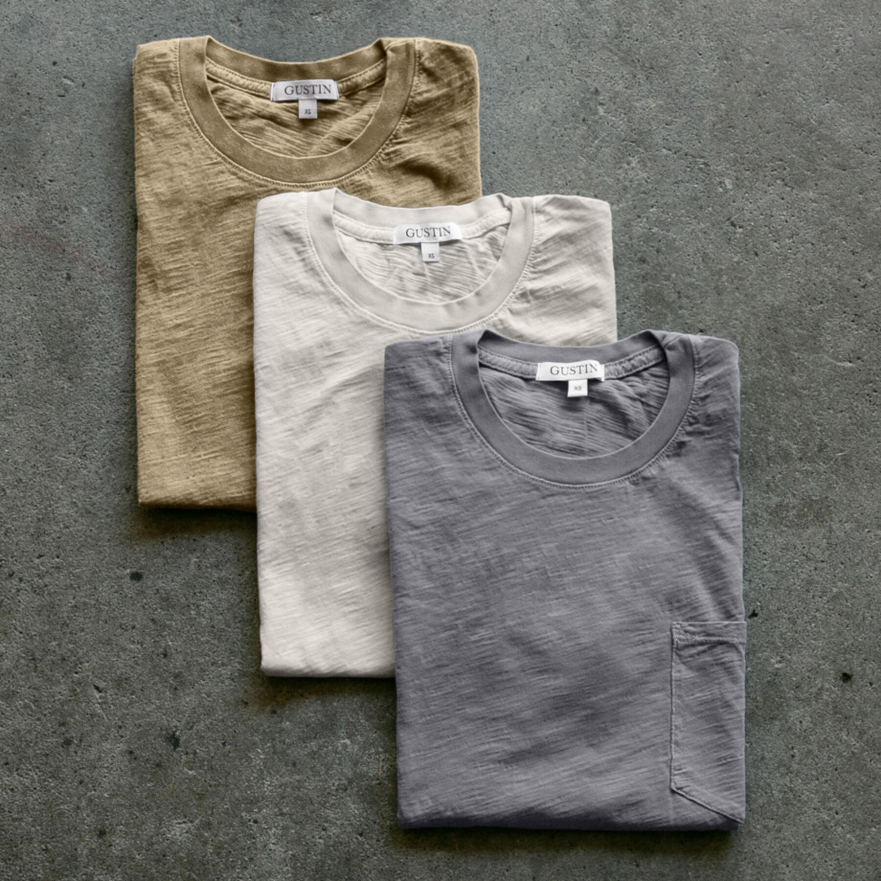 gustin slub pocket t-shirt desert shades 3 pack