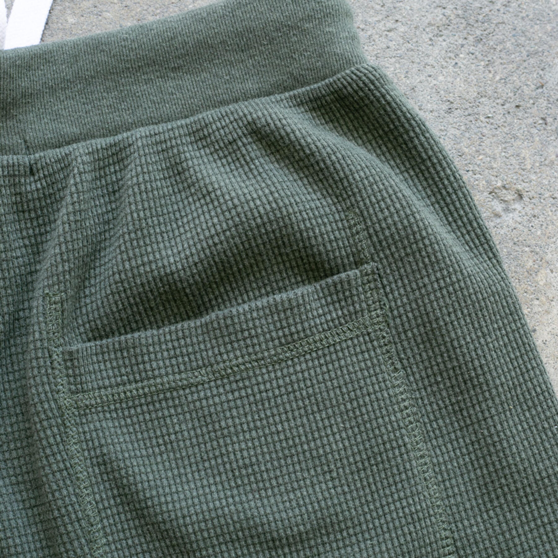 gustin waffle sweatshorts - olive drab