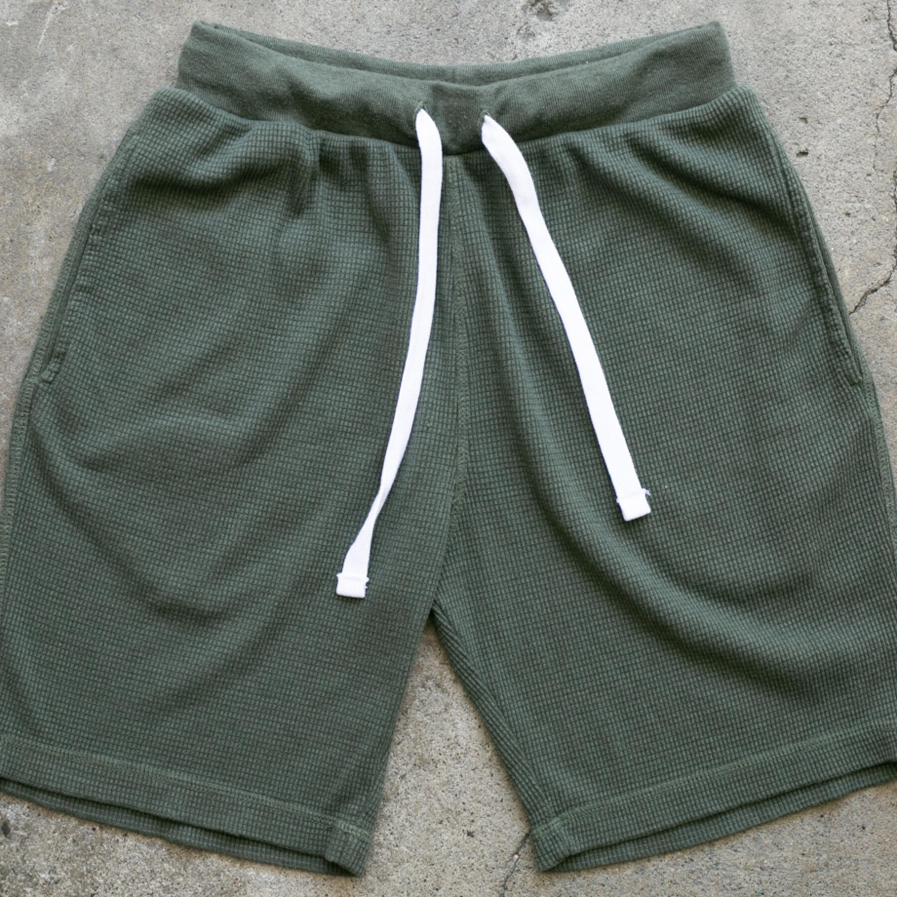 gustin waffle sweatshorts 3 pack (oxblood, royal, olive drab)