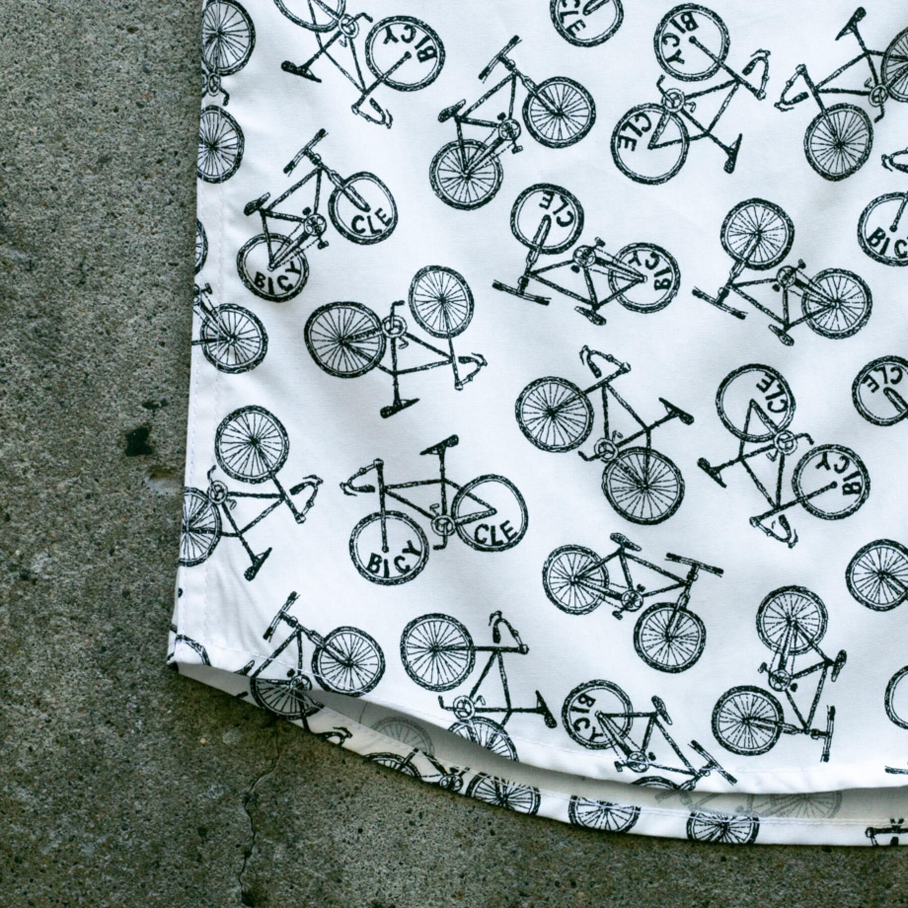gustin #965 the bicycle short sleeve shirt - white