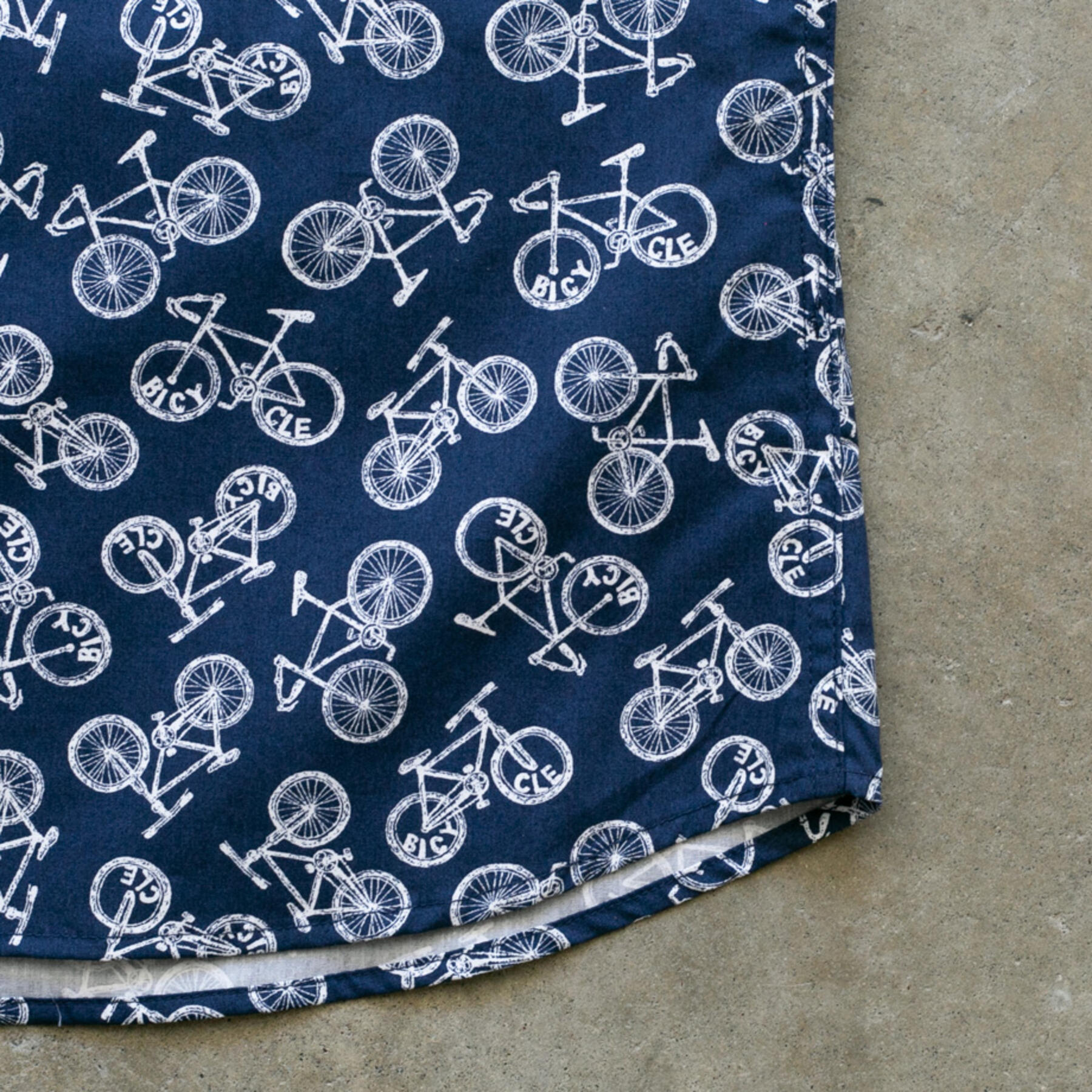 gustin #966 the bicycle short sleeve shirt - navy
