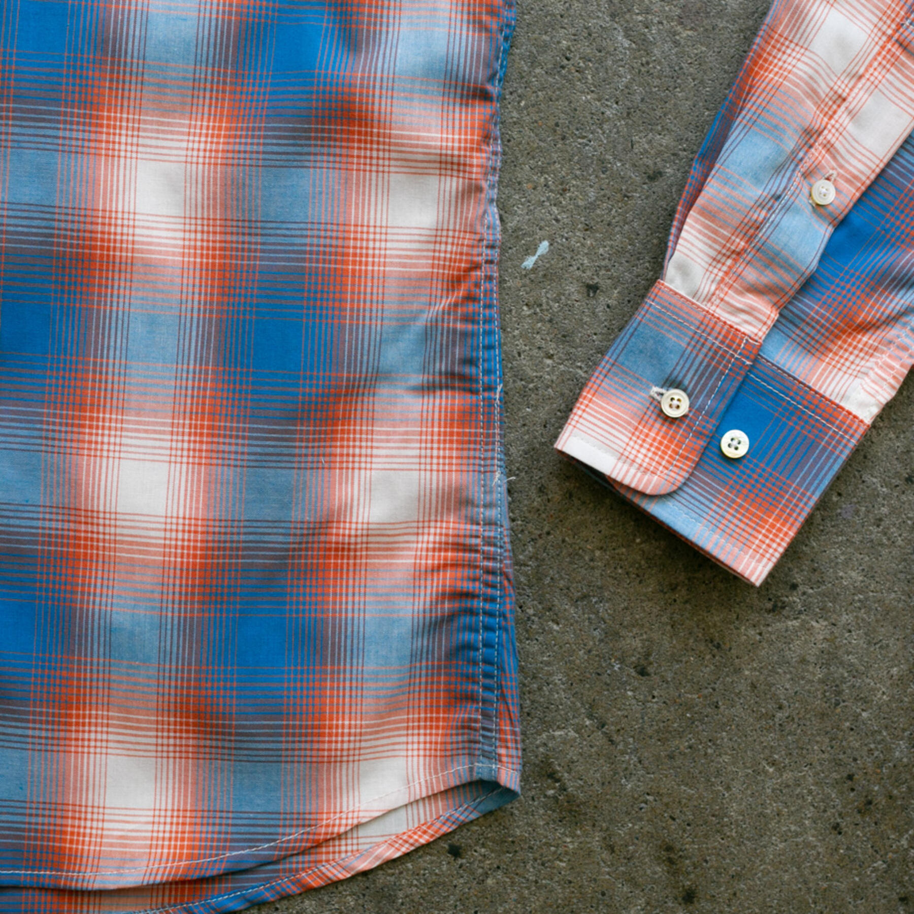 gustin #969 50's plaid - cobalt orange