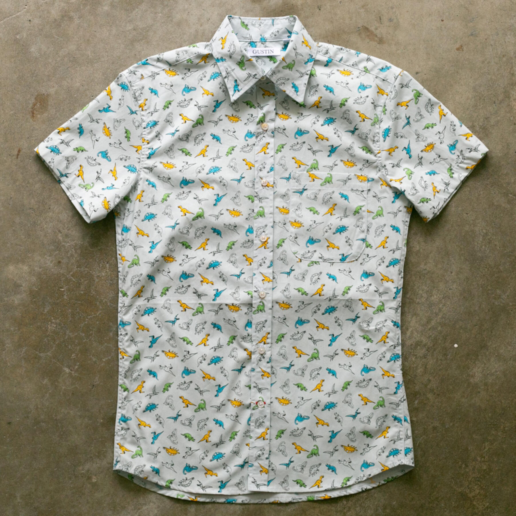 gustin #972 the dinosaur shirt - grey