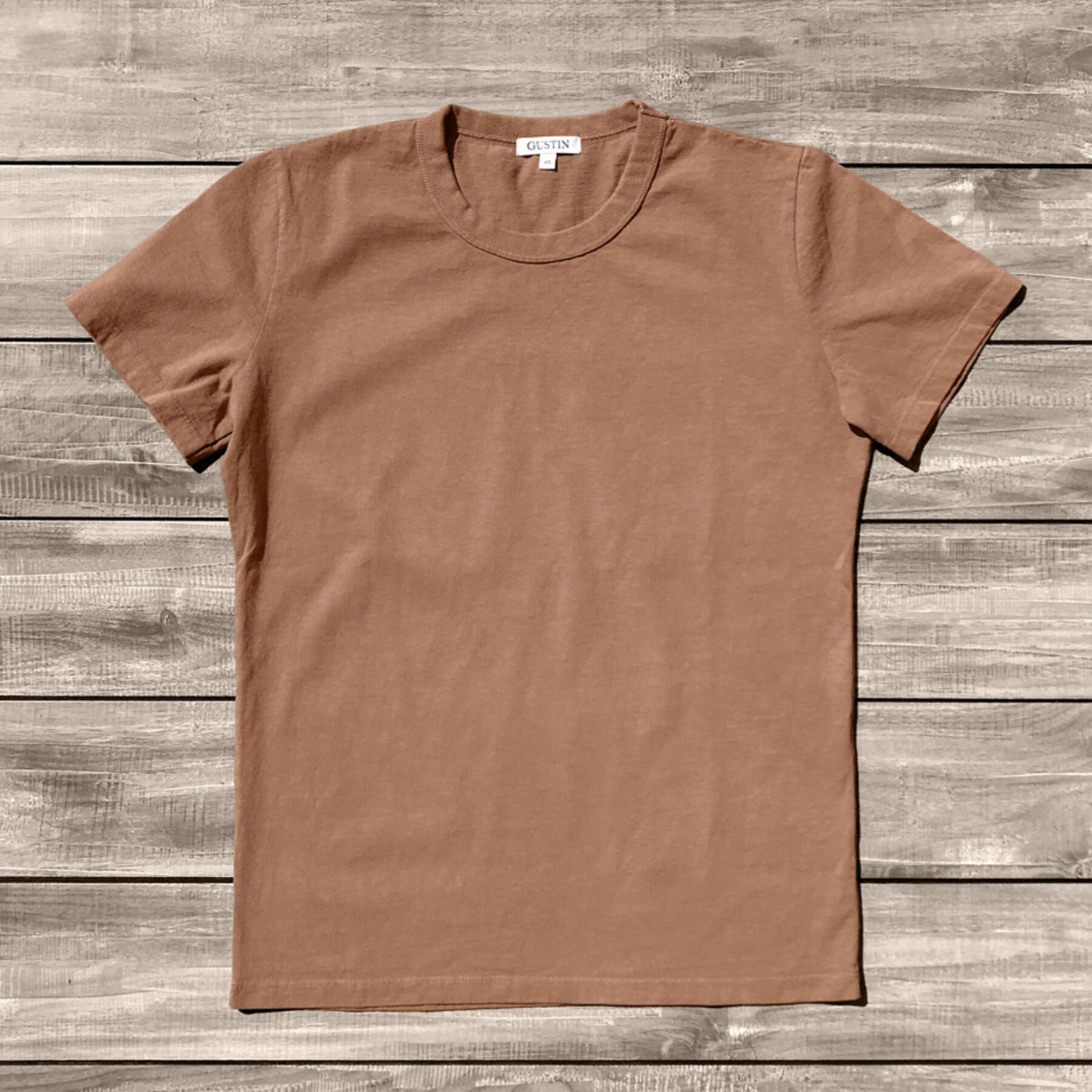 gustin heavyweight t-shirt red fade collection
