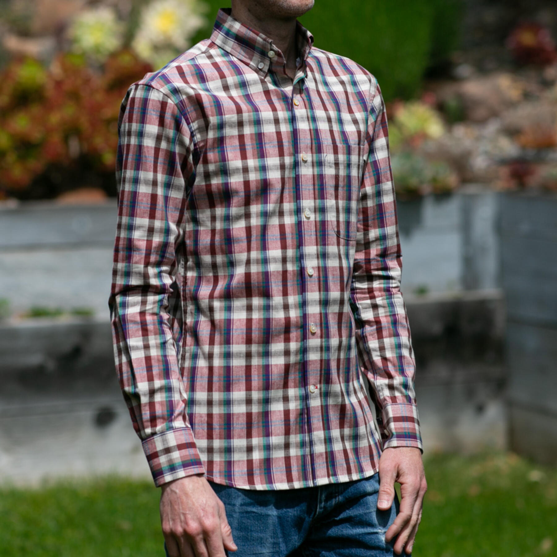 gustin #973 nantucket plaid - rust