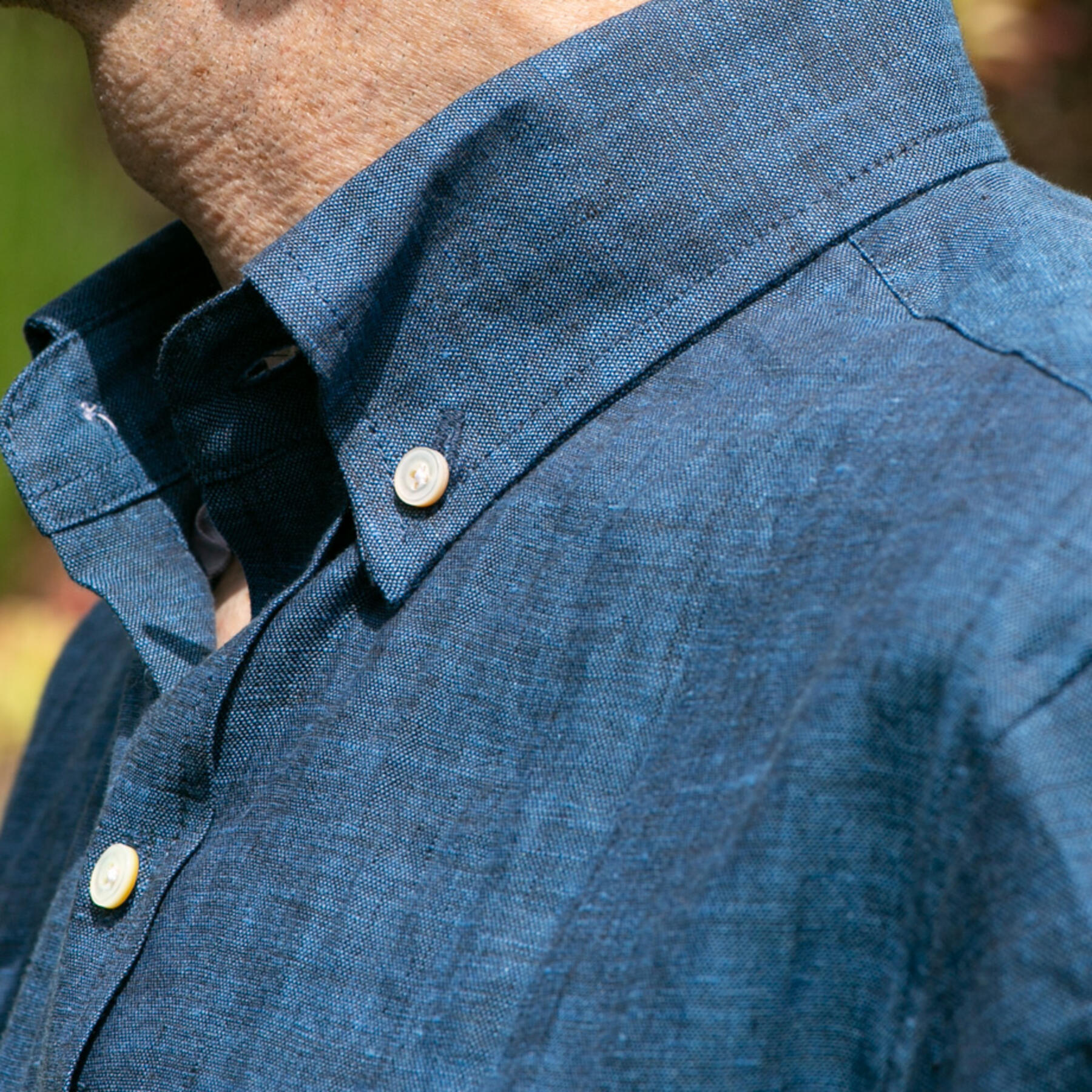 gustin #975 slub linen chambray - indigo