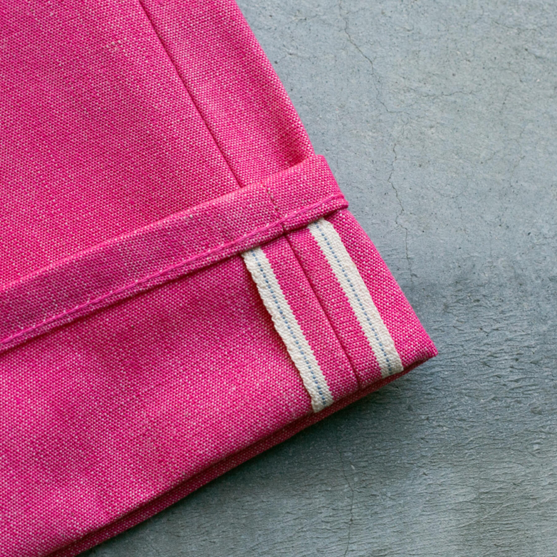 gustin #348 pink selvedge chambray