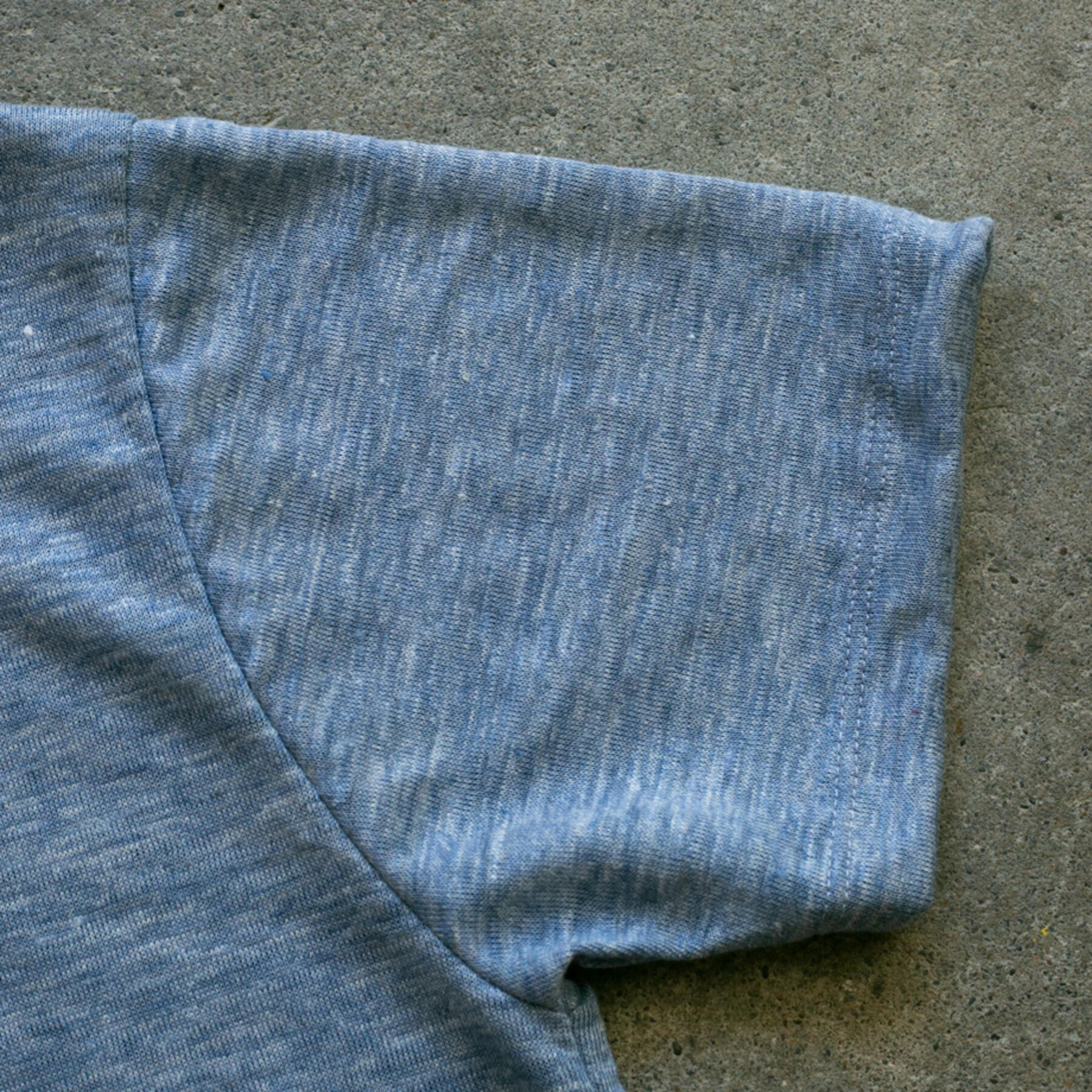 gustin japan pure linen jersey polo - heather blue