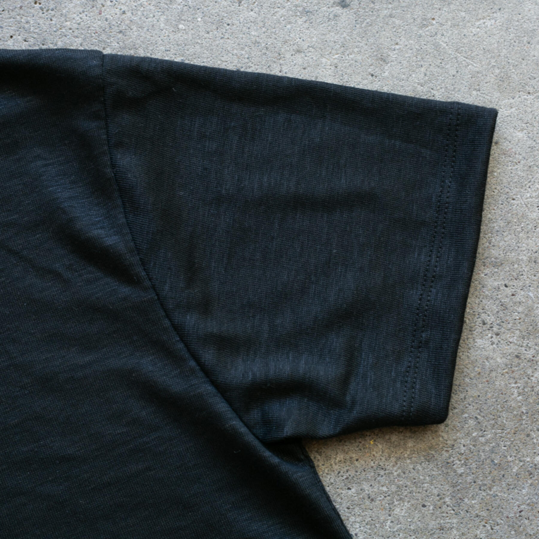 gustin japan pure linen jersey polo - heather black