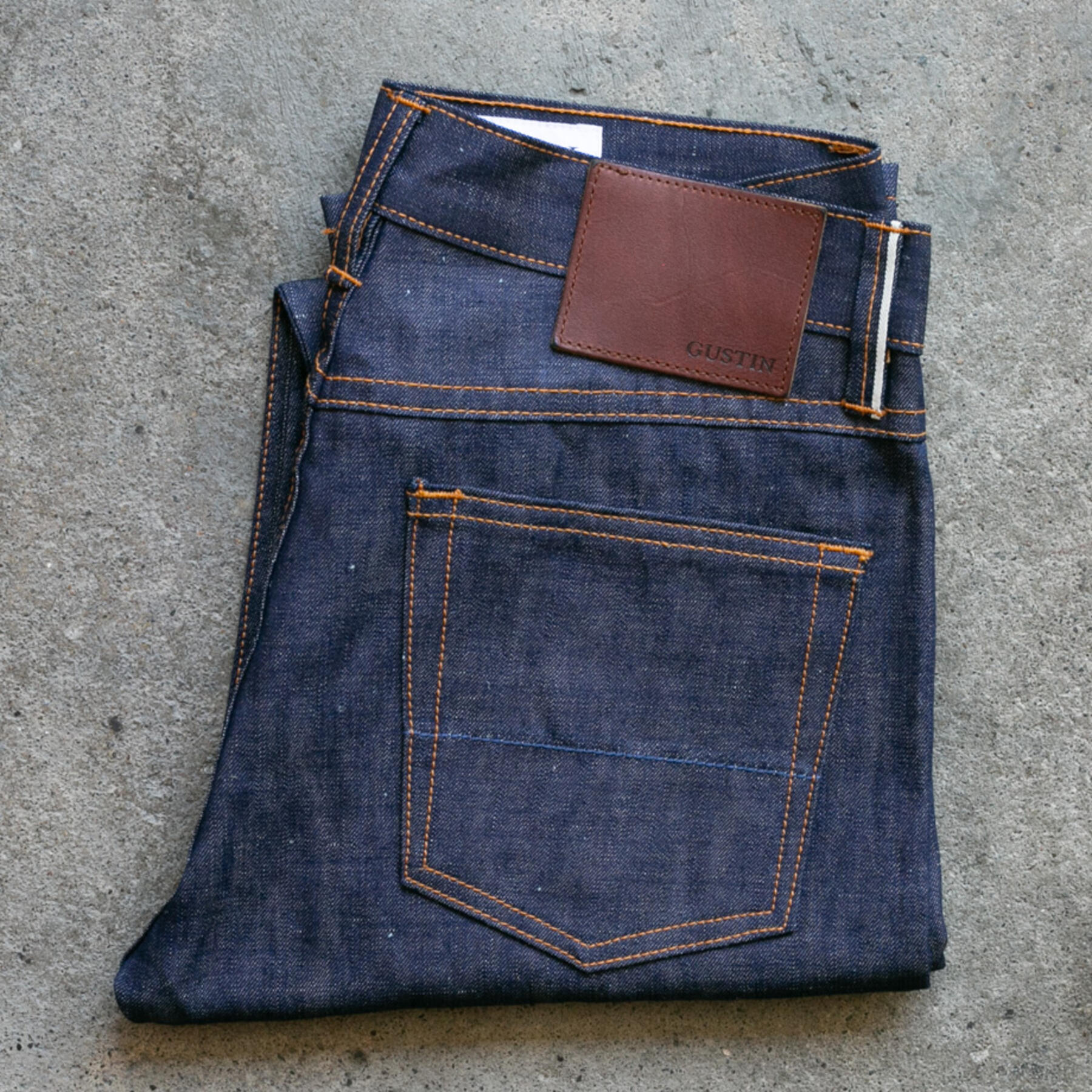 gustin #525 japan indigo linen selvedge