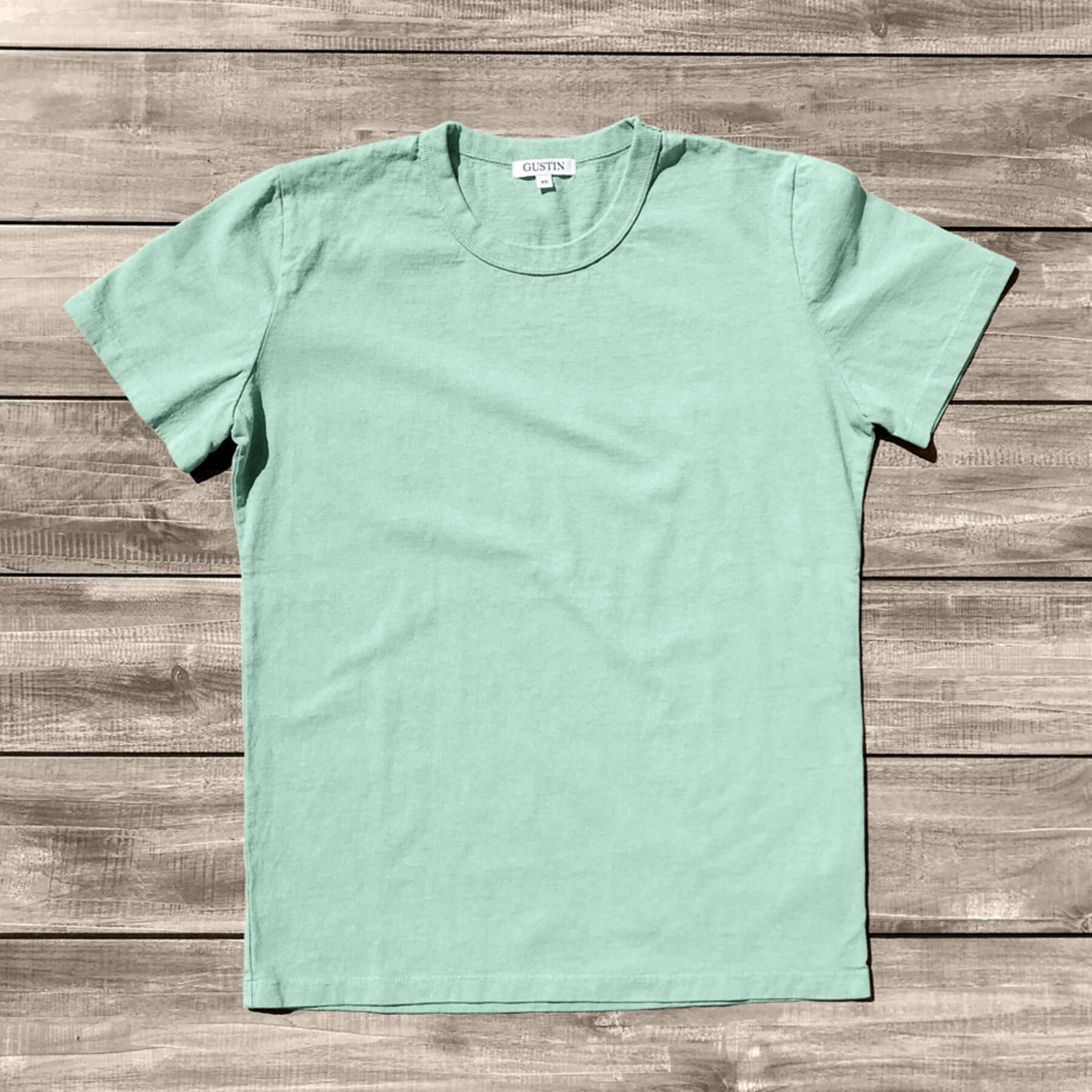 gustin heavyweight t-shirt blue fade collection