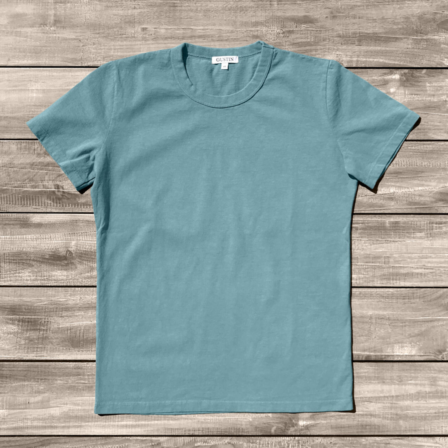 gustin heavyweight t-shirt blue fade collection