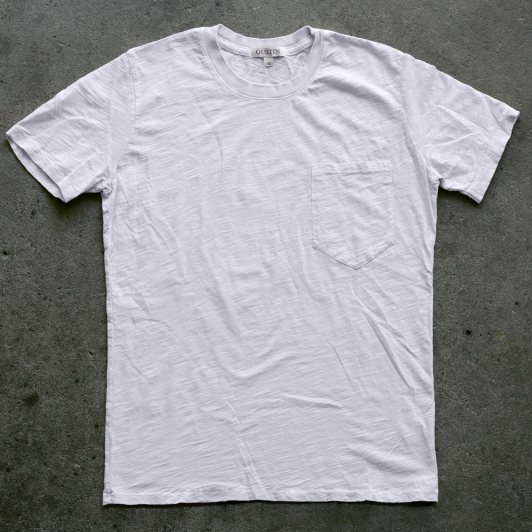 gustin slub pocket t-shirt 2 pack - white