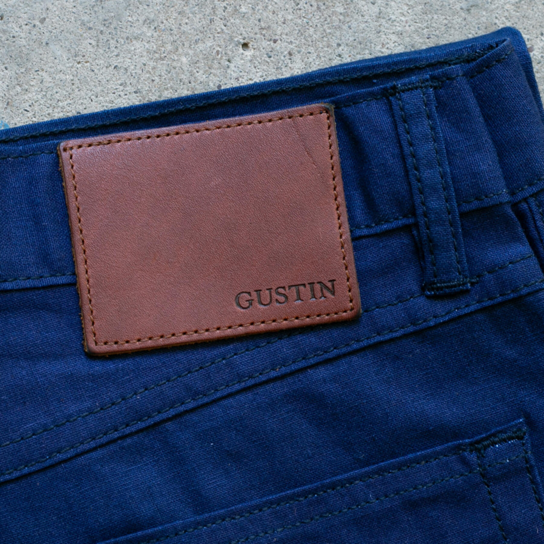 gustin #205 double indigo flax 5 pocket