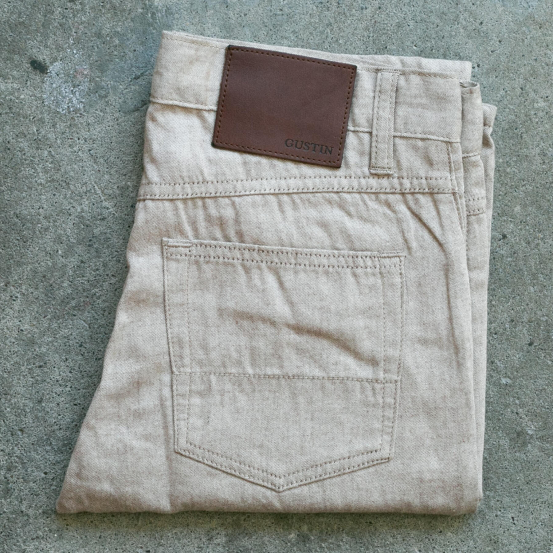 gustin #206 japan ultrasoft 5 pocket - wood brown