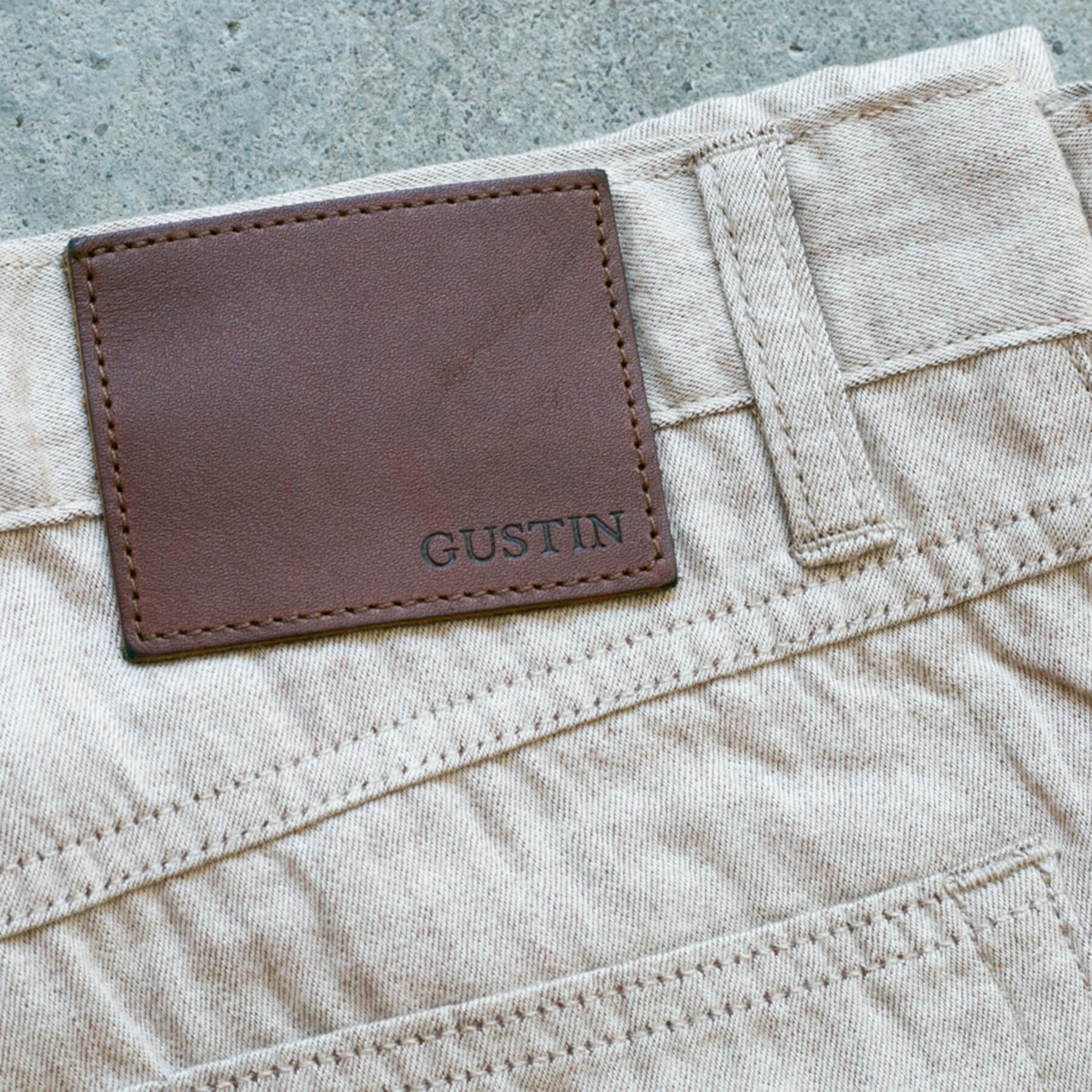 gustin #206 japan ultrasoft 5 pocket - wood brown