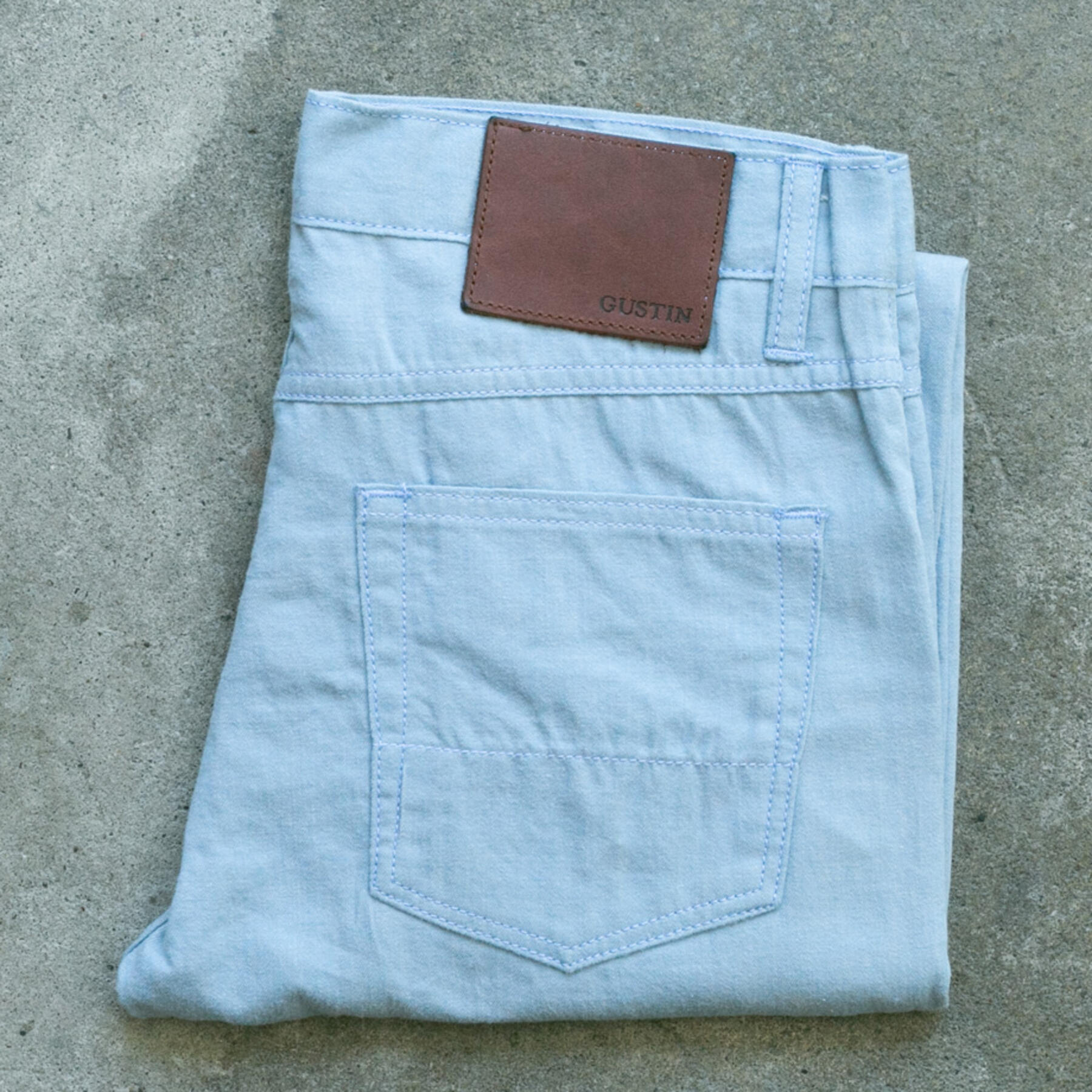 gustin #207 japan ultrasoft 5 pocket - soft sky