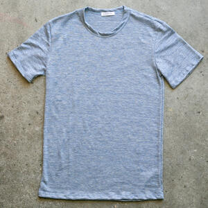 gustin japan pure linen t-shirt - heather blue