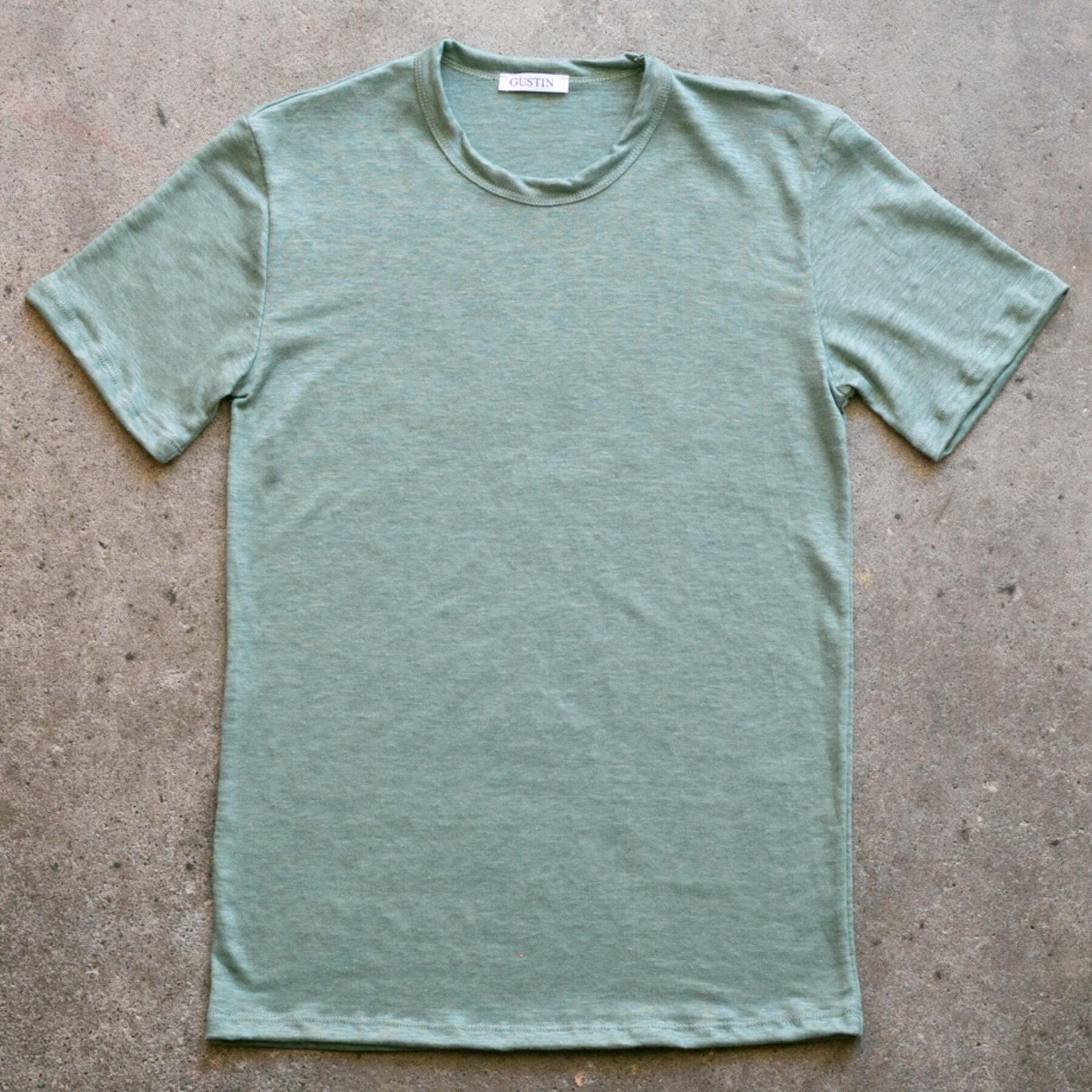 gustin japan pure linen t-shirt - heather teal