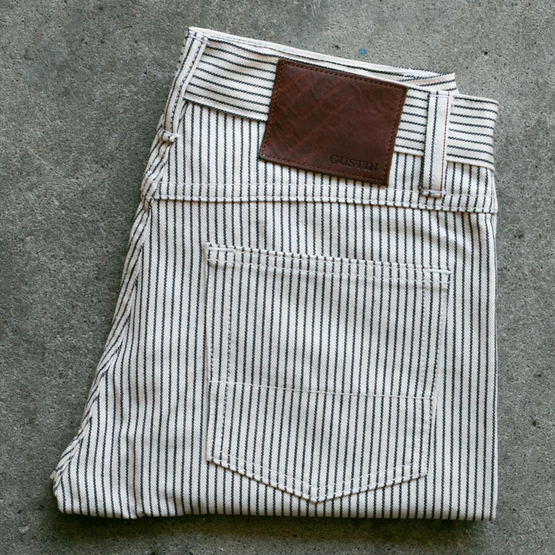 gustin #528 selvedge hickory stripe - whitexindigo