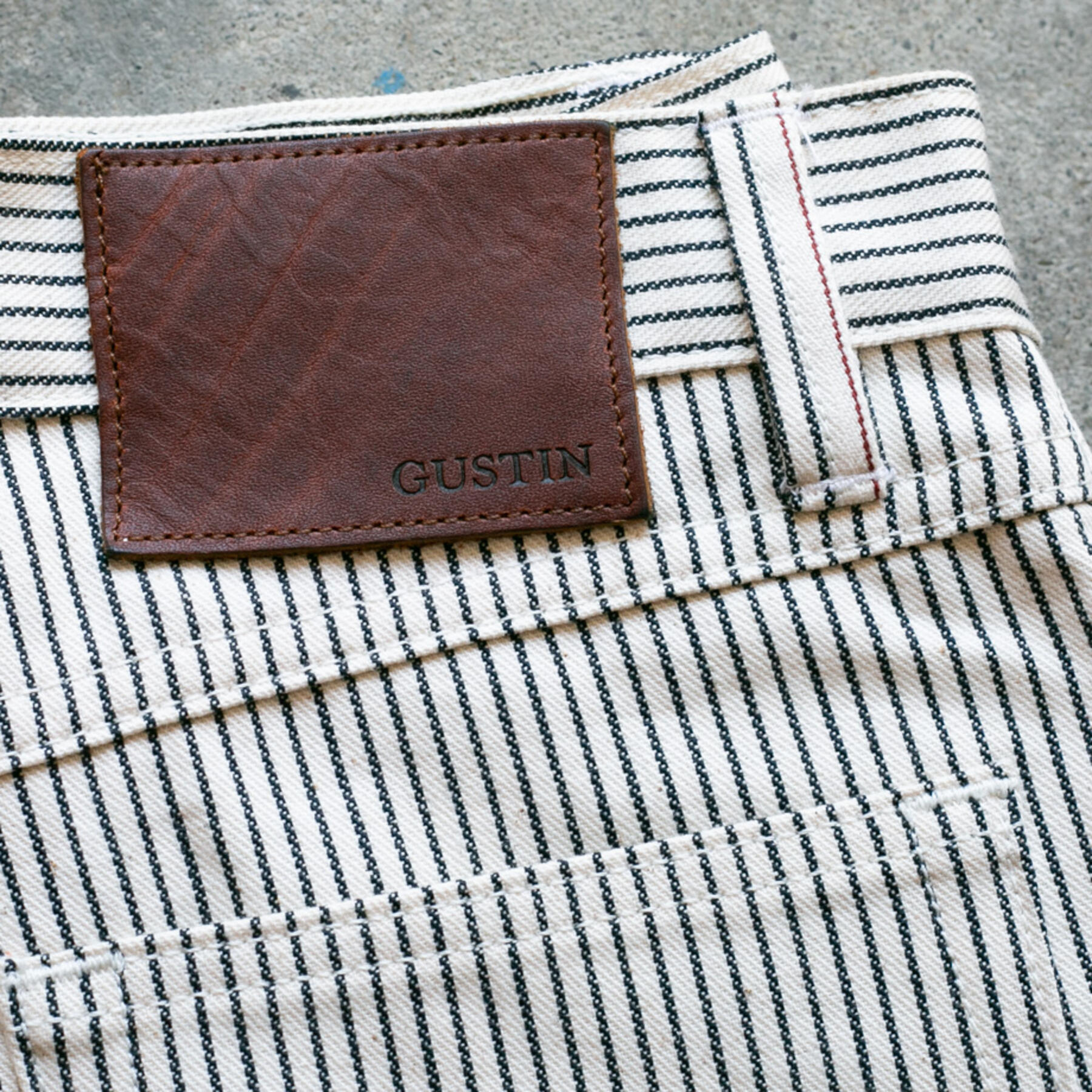 gustin #528 selvedge hickory stripe - whitexindigo