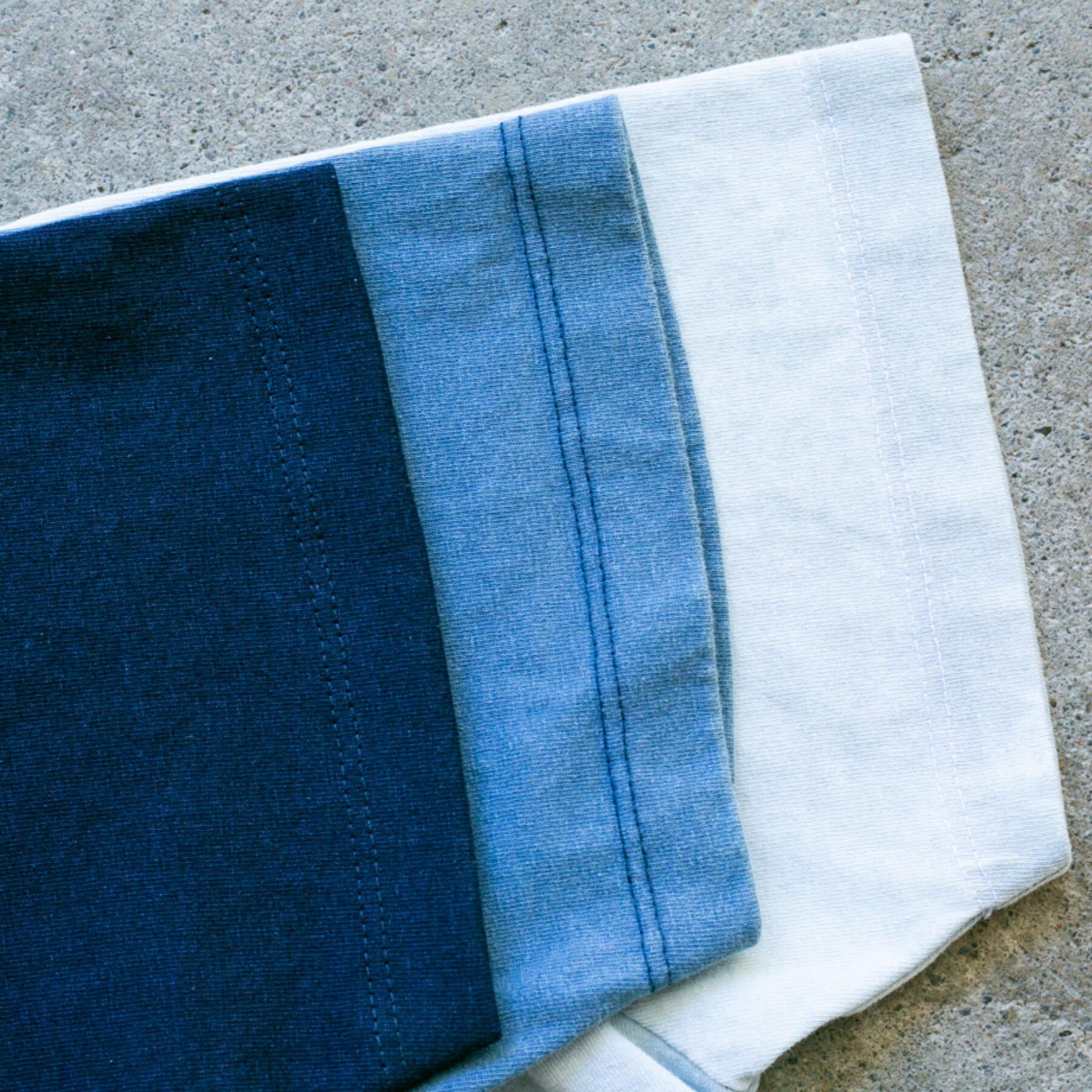 gustin indigo dye heavyweight jersey polo 3 pack