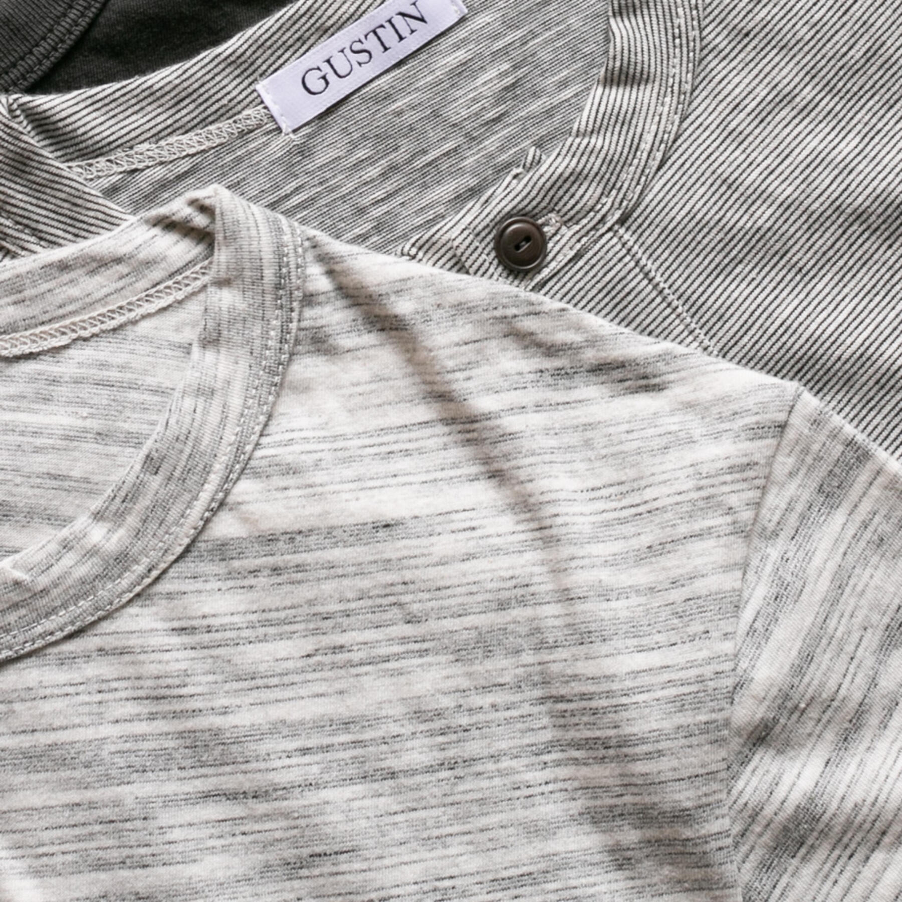 gustin short sleeve henley stripe 2 pack