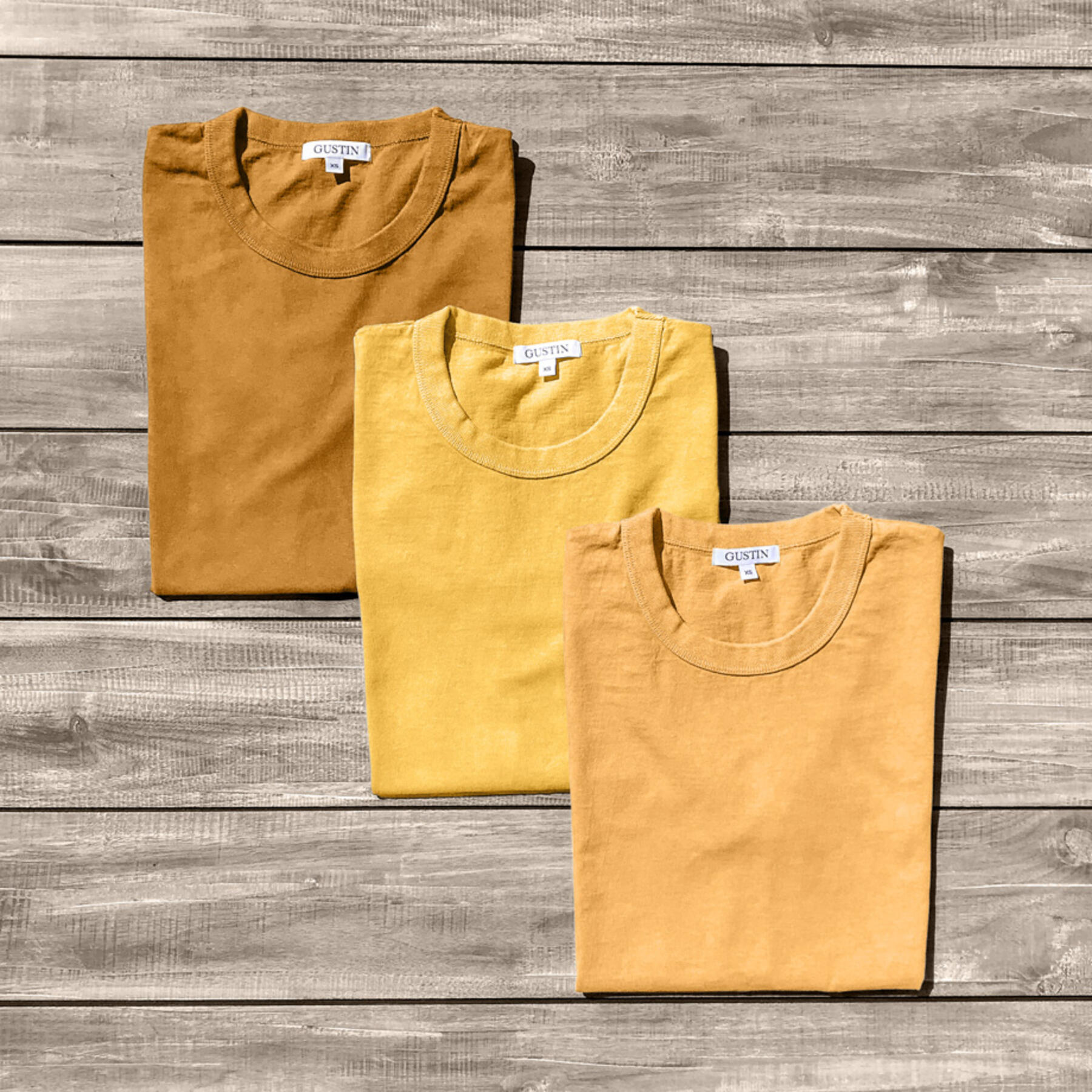 gustin heavyweight t-shirt orange fade collection