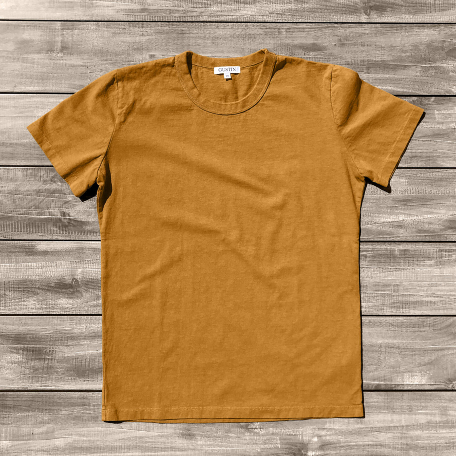 gustin heavyweight t-shirt orange fade collection