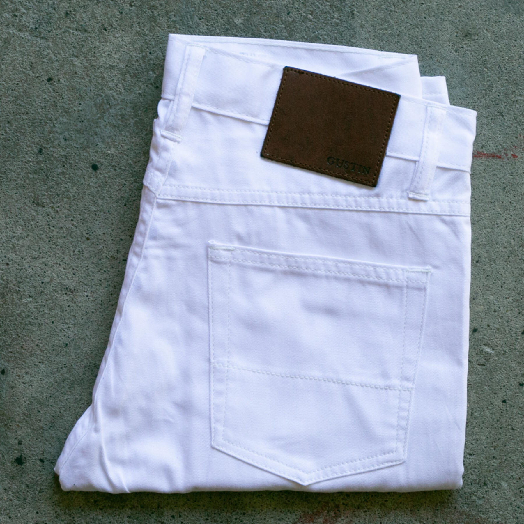 gustin #218 american twill 5 pocket - white