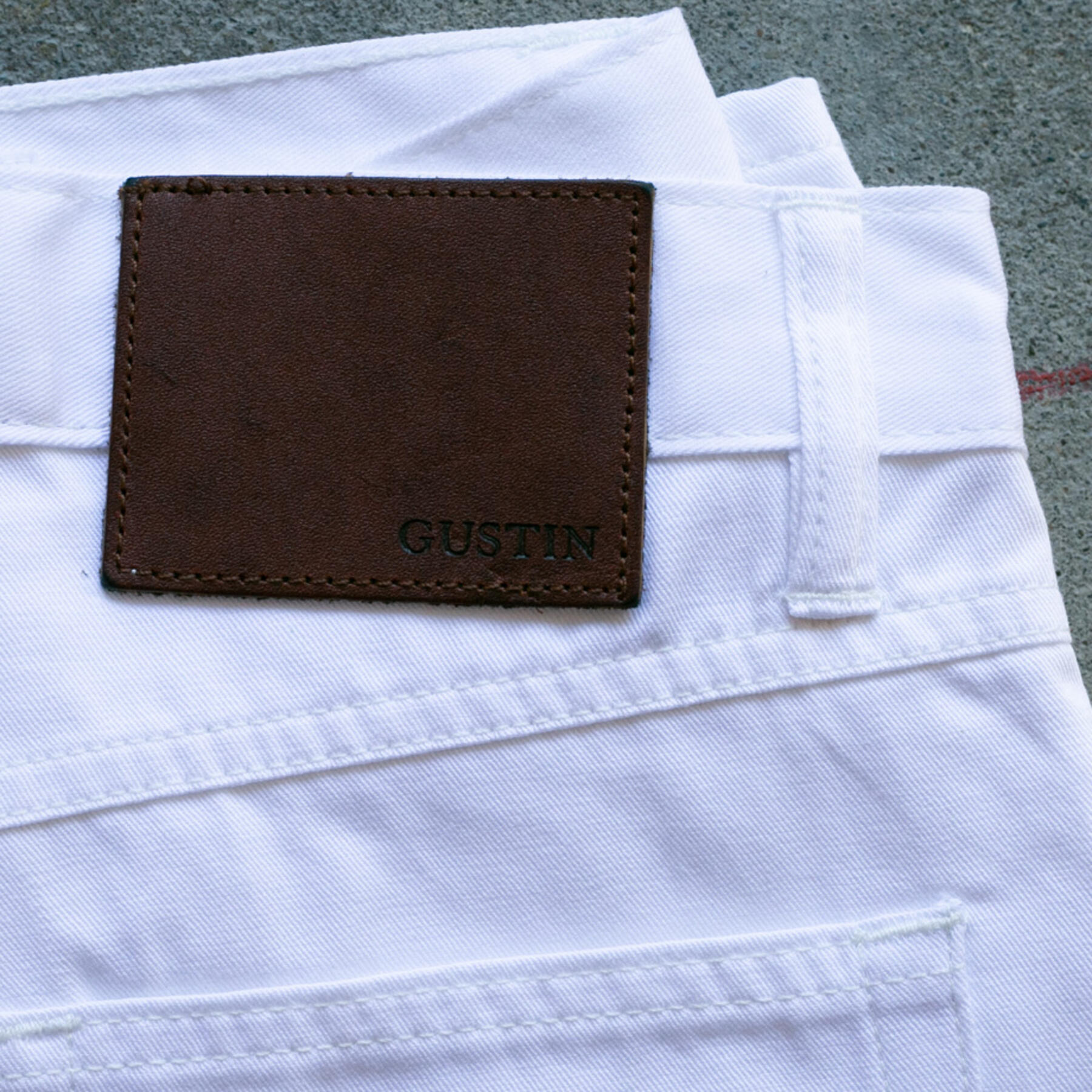 gustin #218 american twill 5 pocket - white