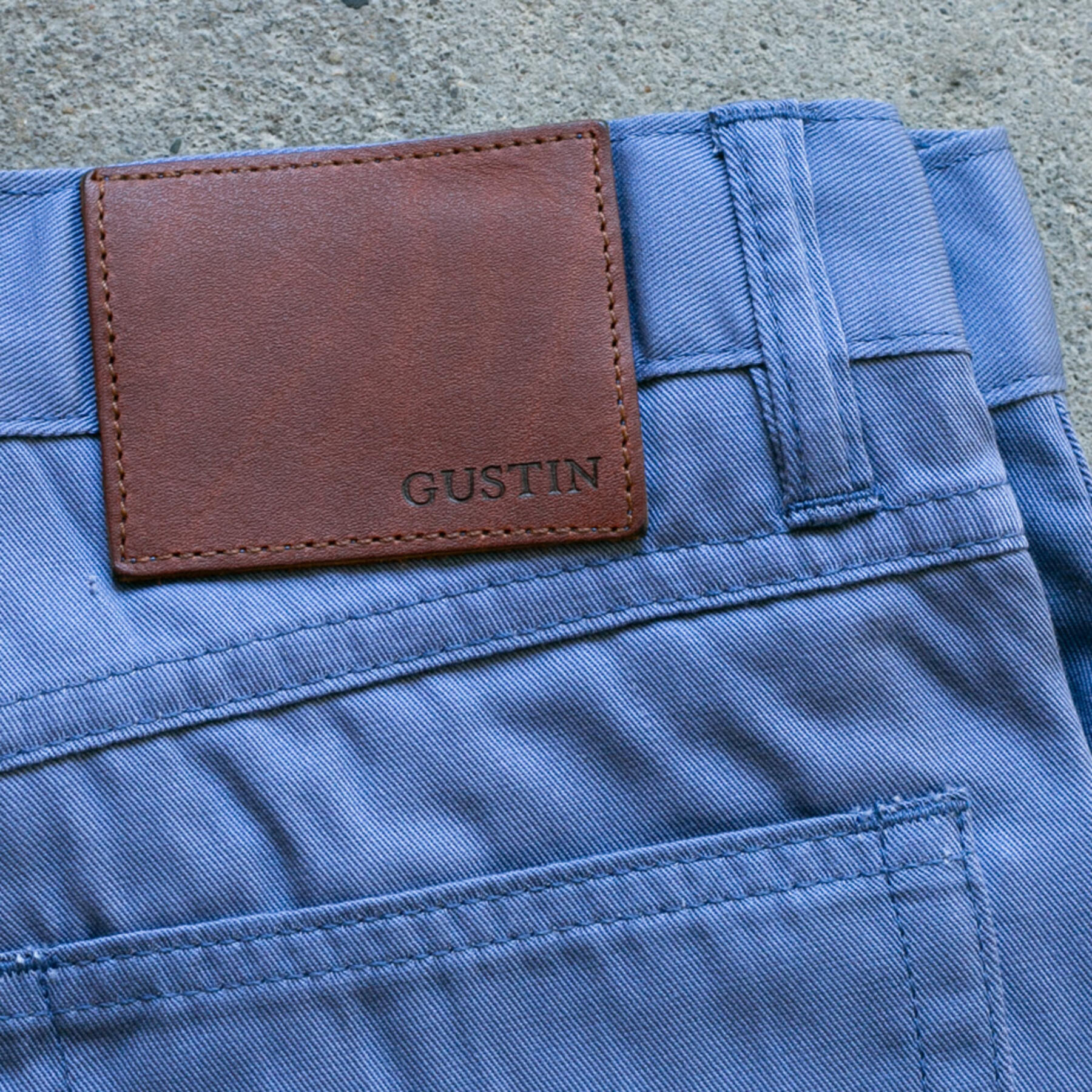 gustin #217 american twill 5 pocket - cornflower