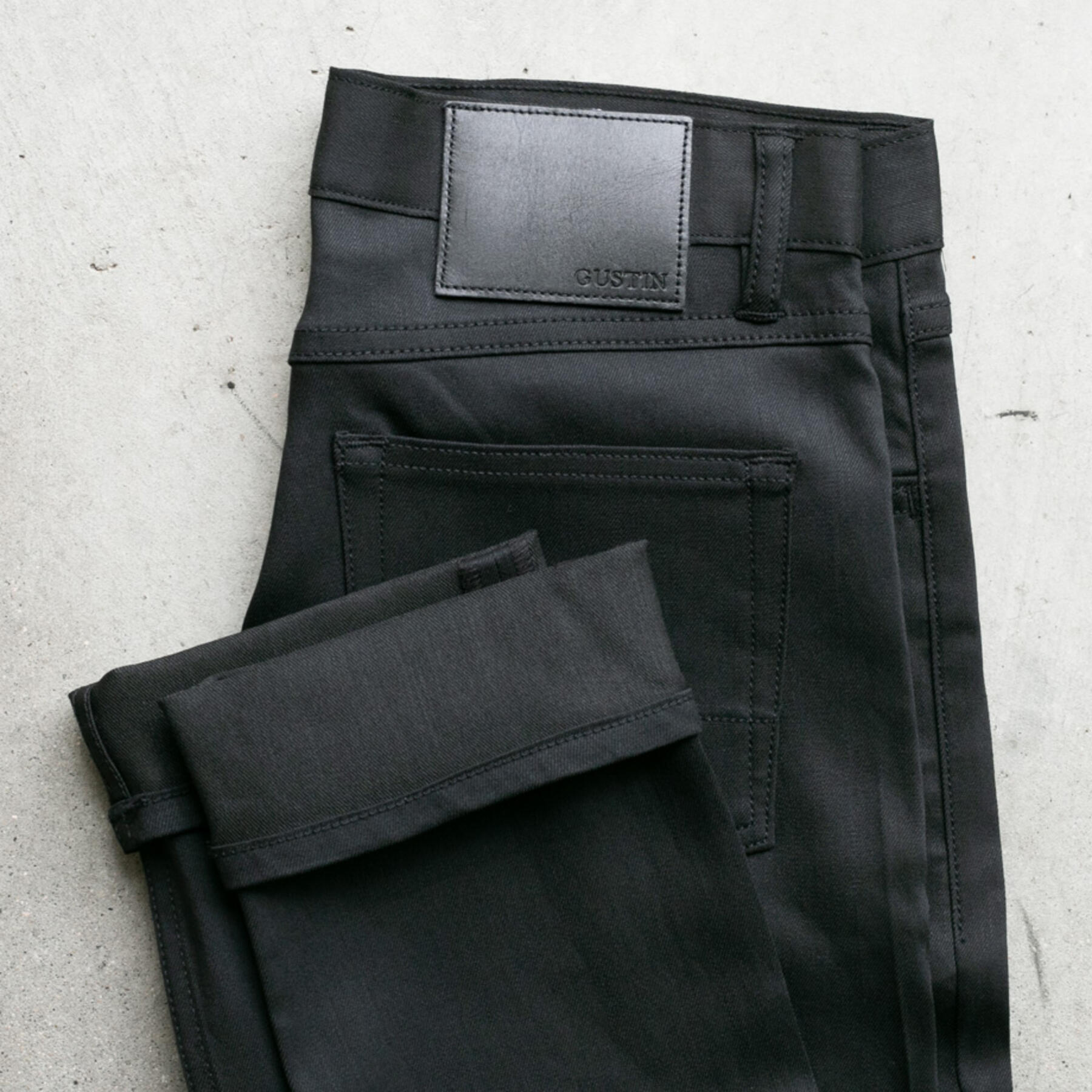 gustin #221 super stretch 5 pocket - black x black