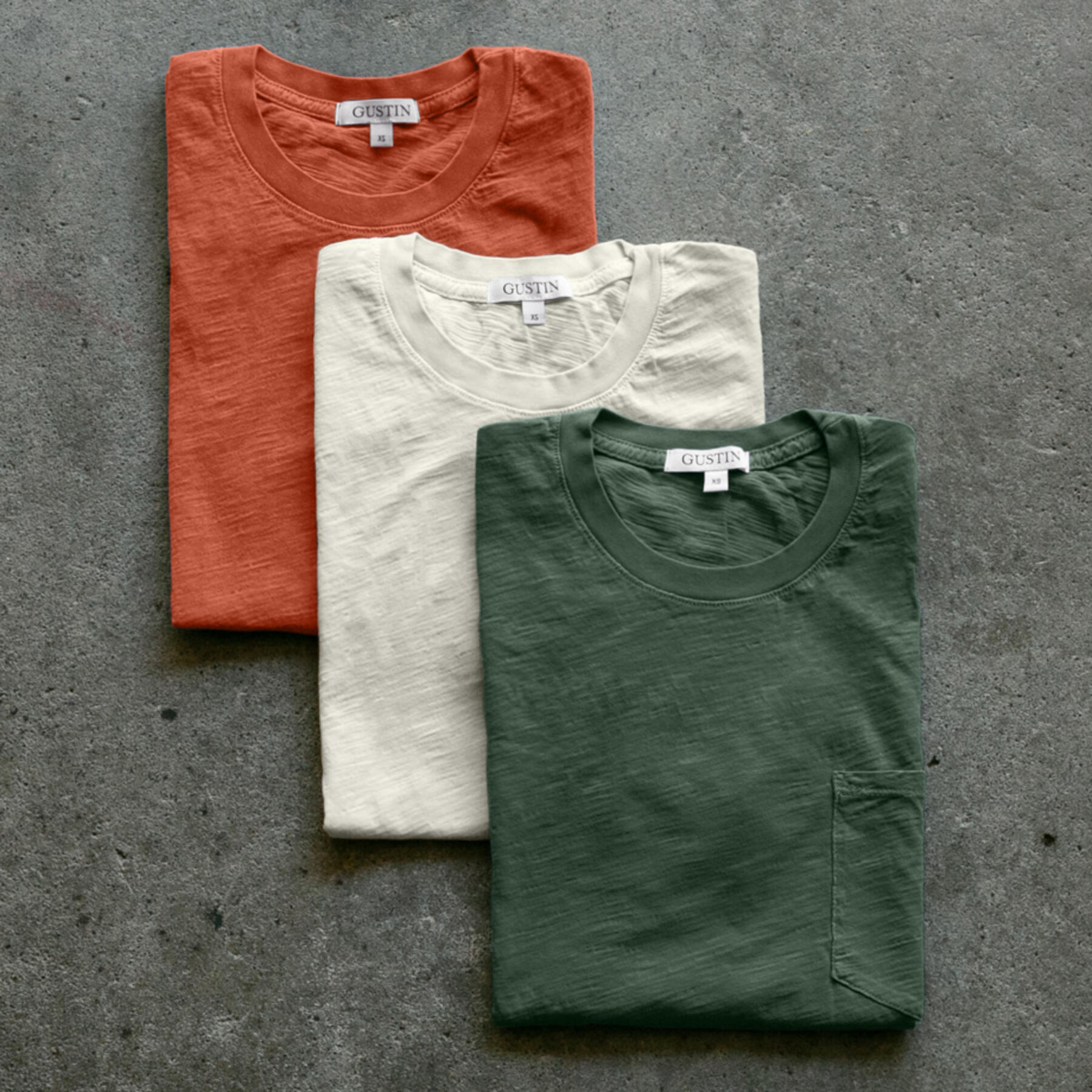 gustin slub pocket t-shirt fall collection