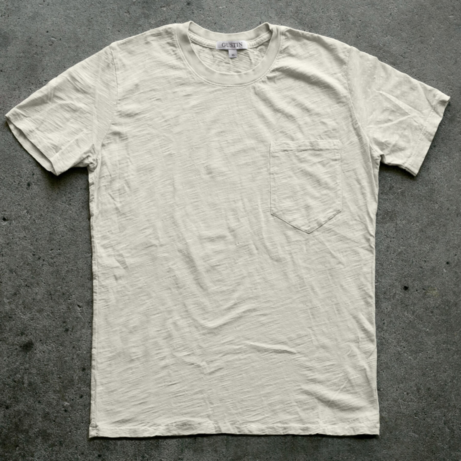 gustin slub pocket t-shirt 2 pack - natural