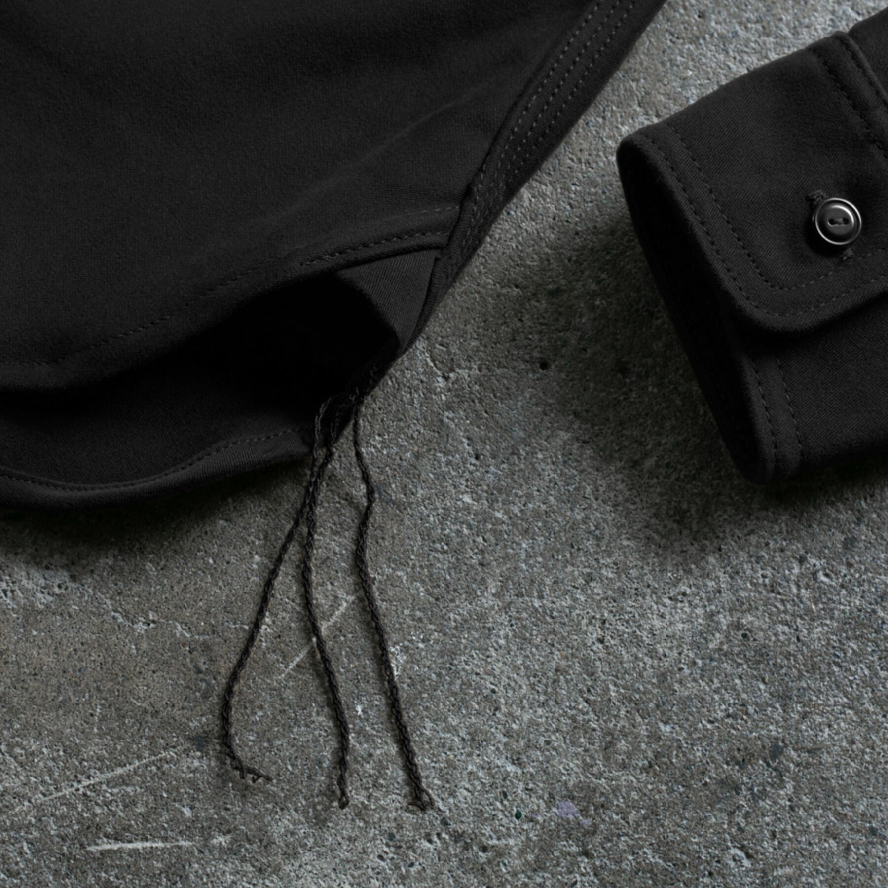 gustin #121 japan heavy moleskin workshirt - black