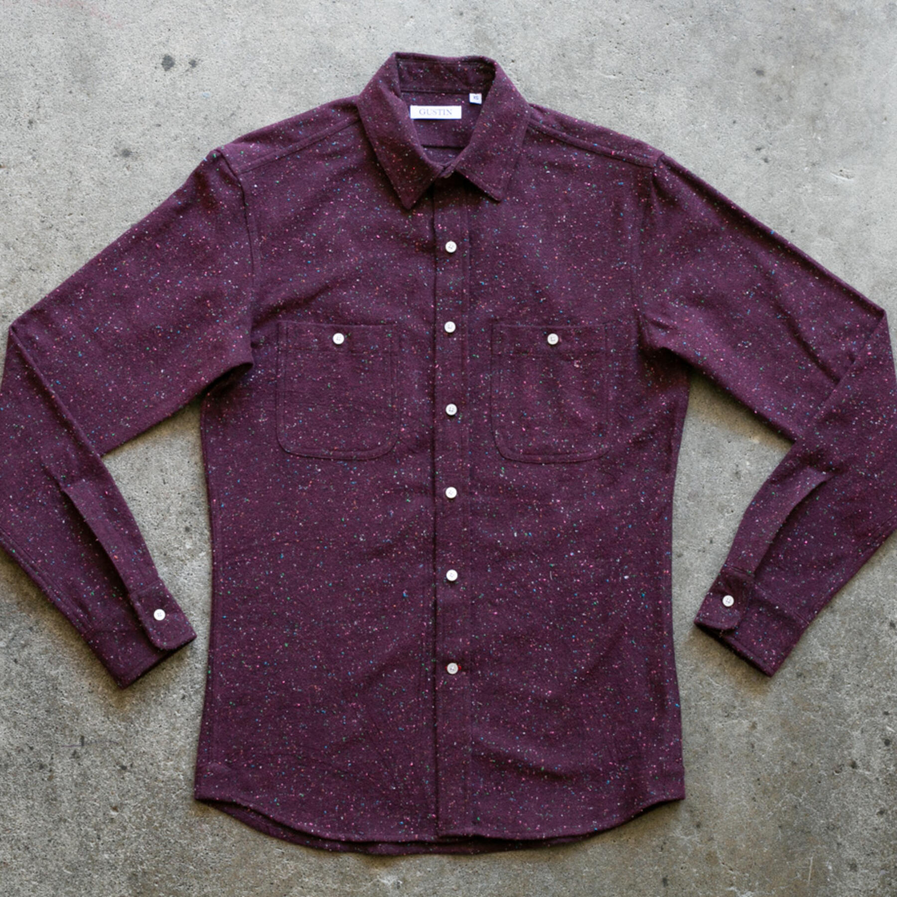 gustin #1014 rainbow nep flannel - plum