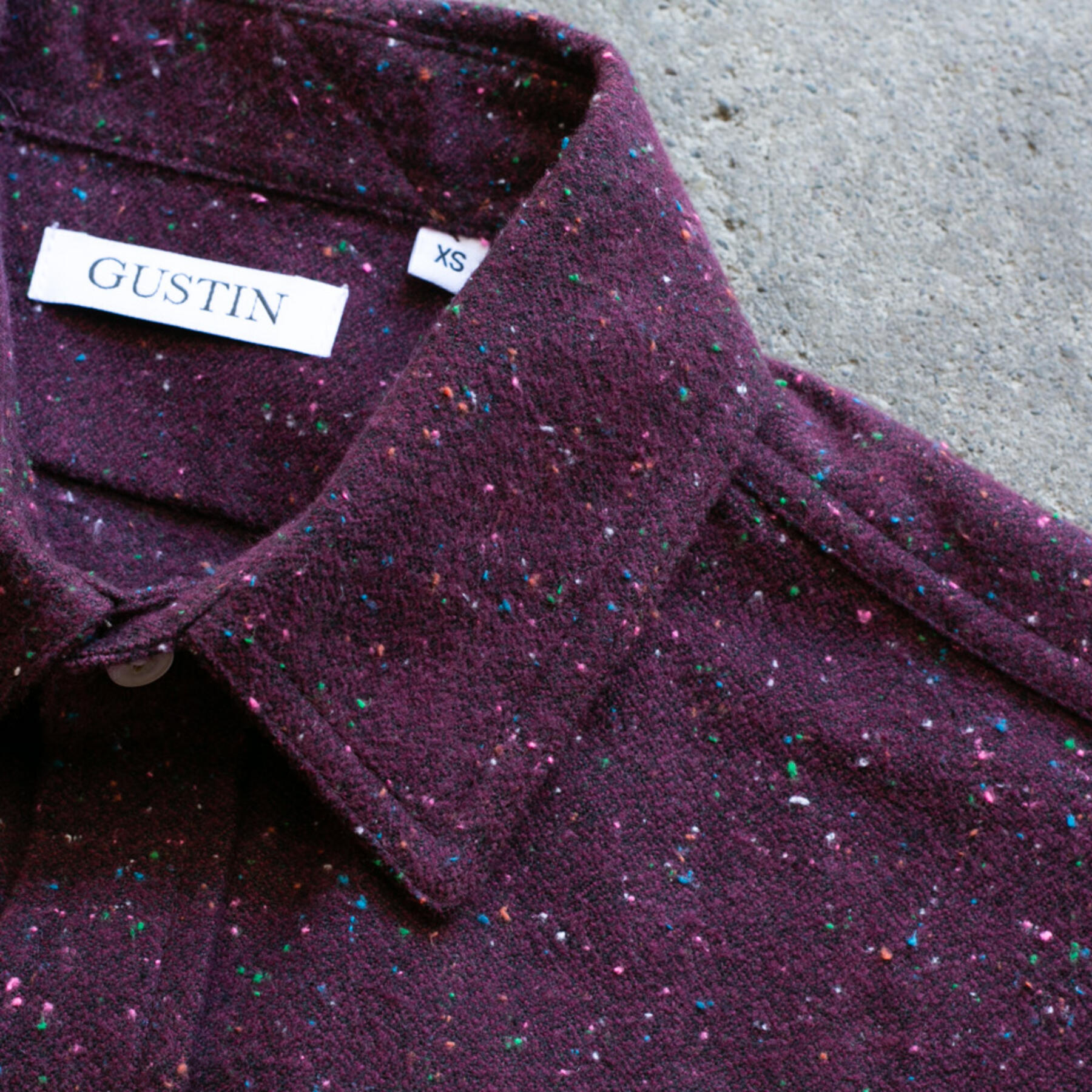 gustin #1014 rainbow nep flannel - plum