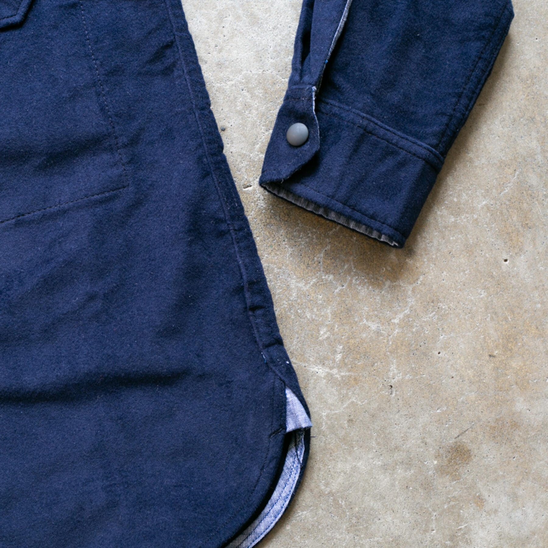 gustin #25 british felt moleskin cpo - navy