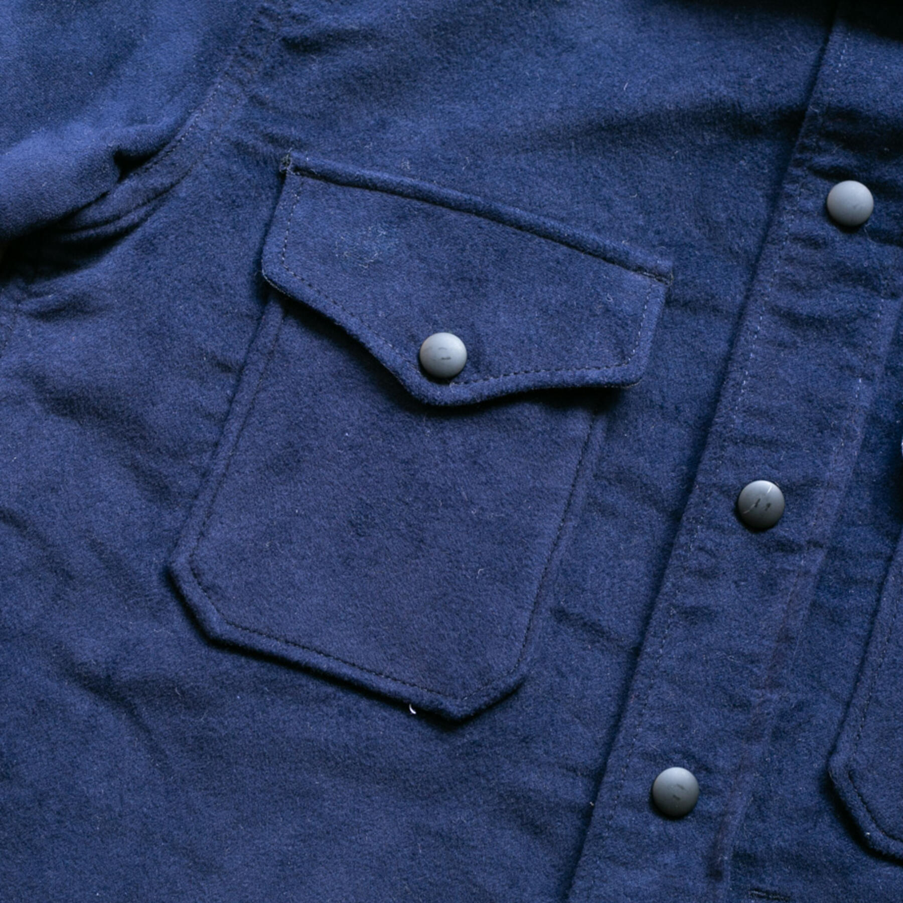 gustin #25 british felt moleskin cpo - navy