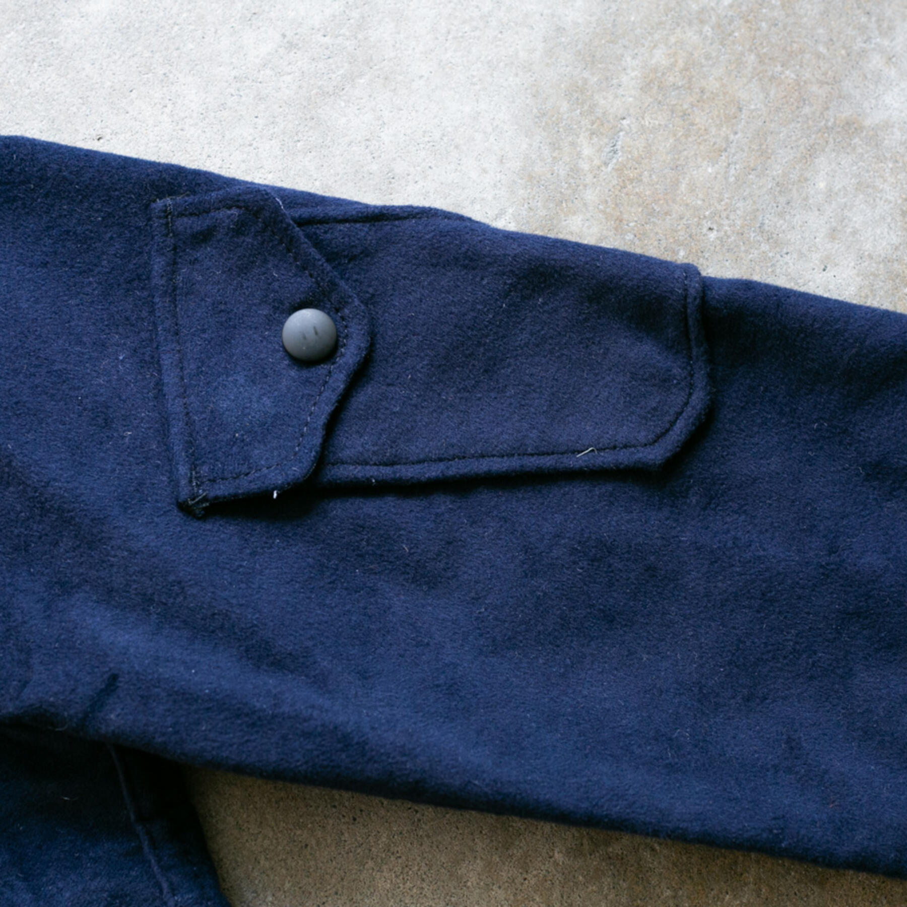 gustin #25 british felt moleskin cpo - navy