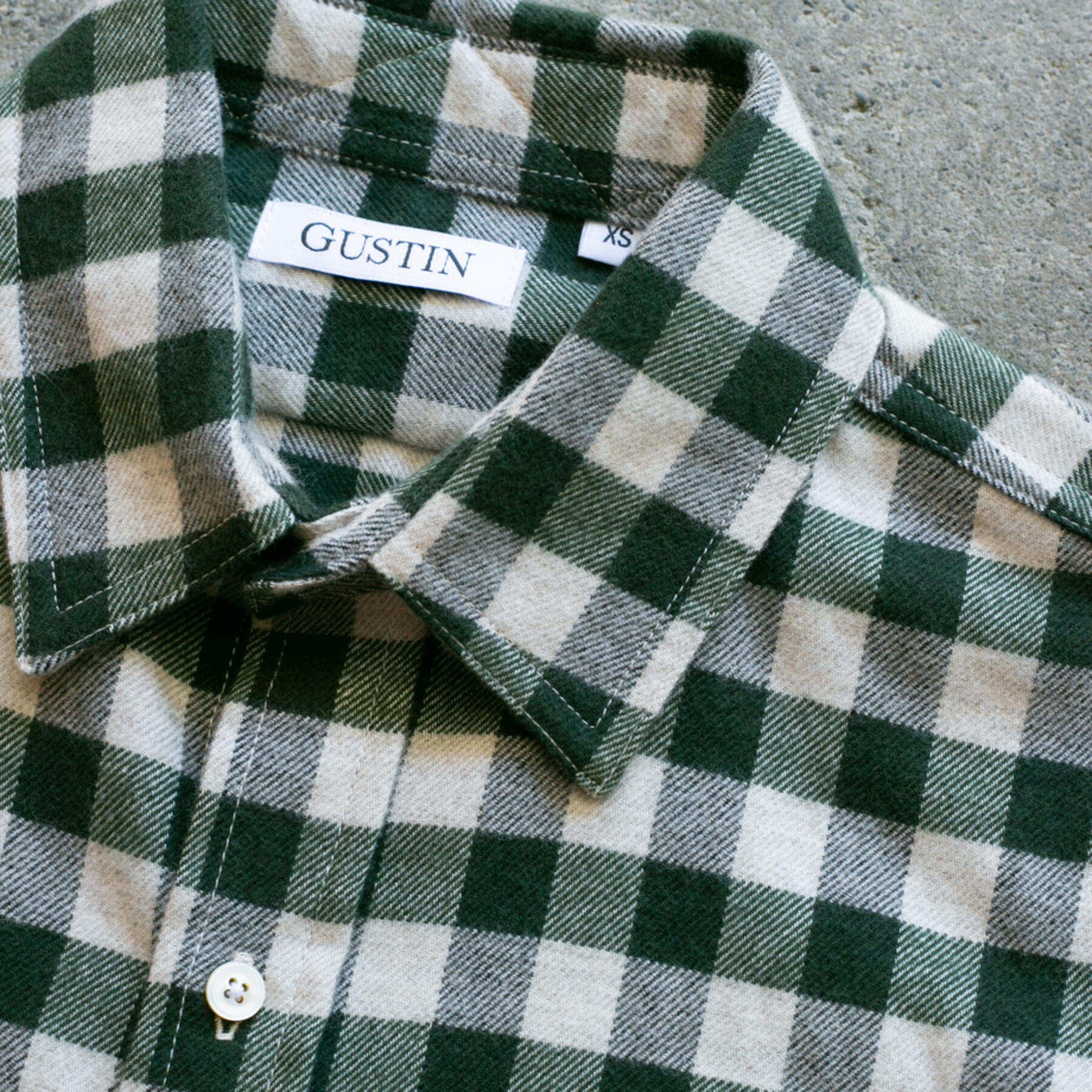 gustin #1020 yak wool - moss gingham