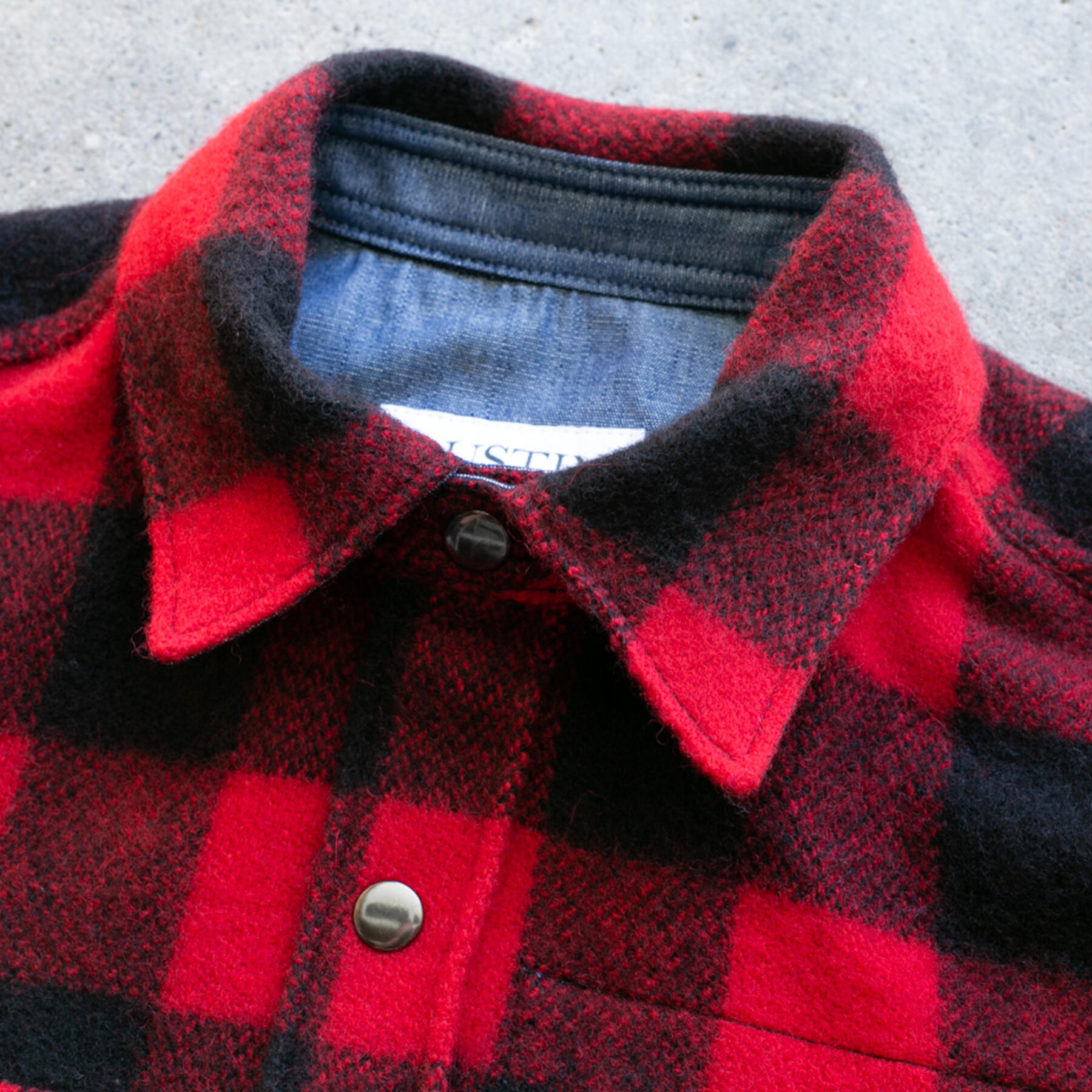 gustin #27 woolrich vintage cpo - red