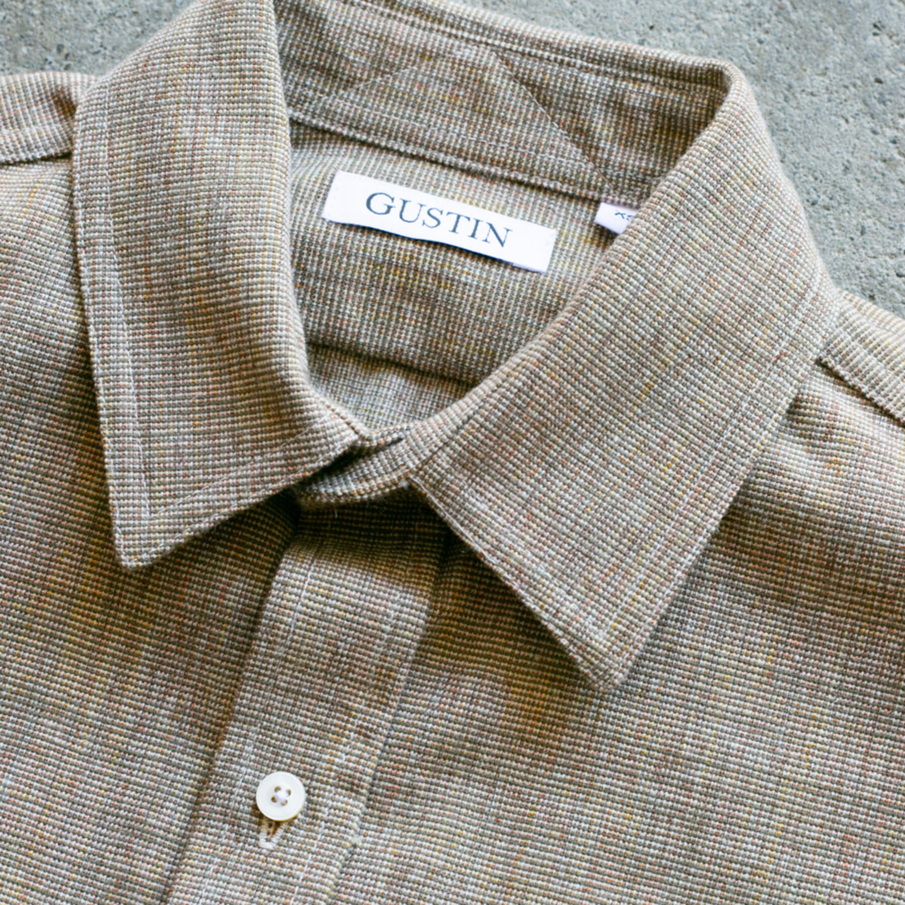 gustin #1030 rustic wool tweed - moss