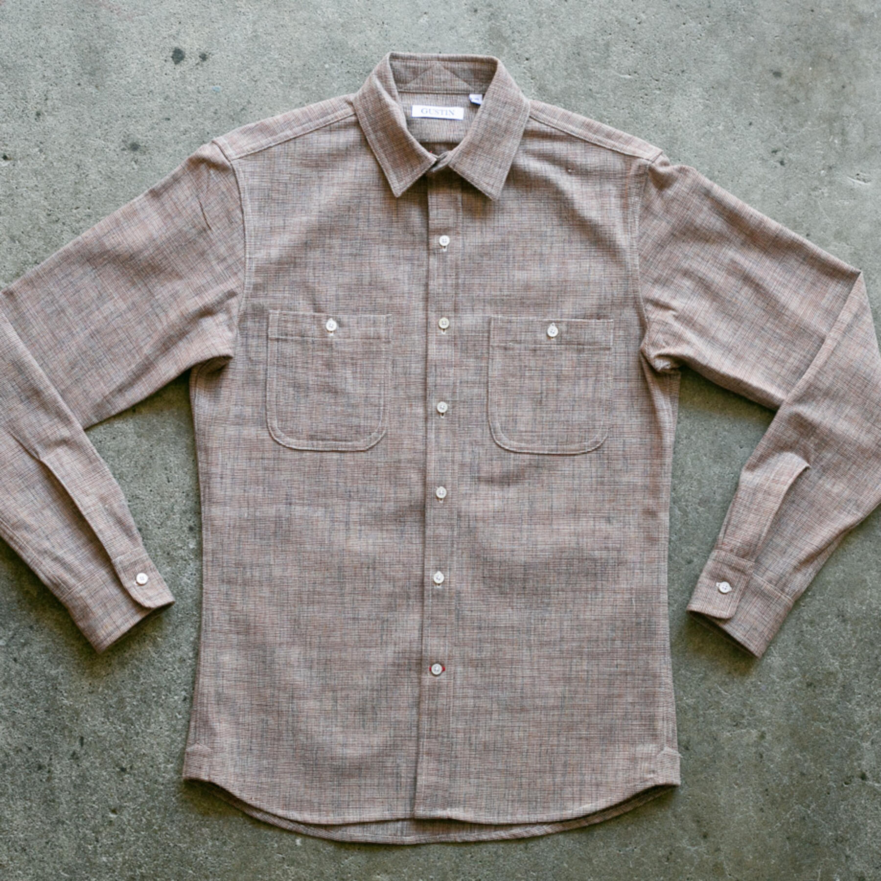 gustin #1029 rustic wool tweed - brick