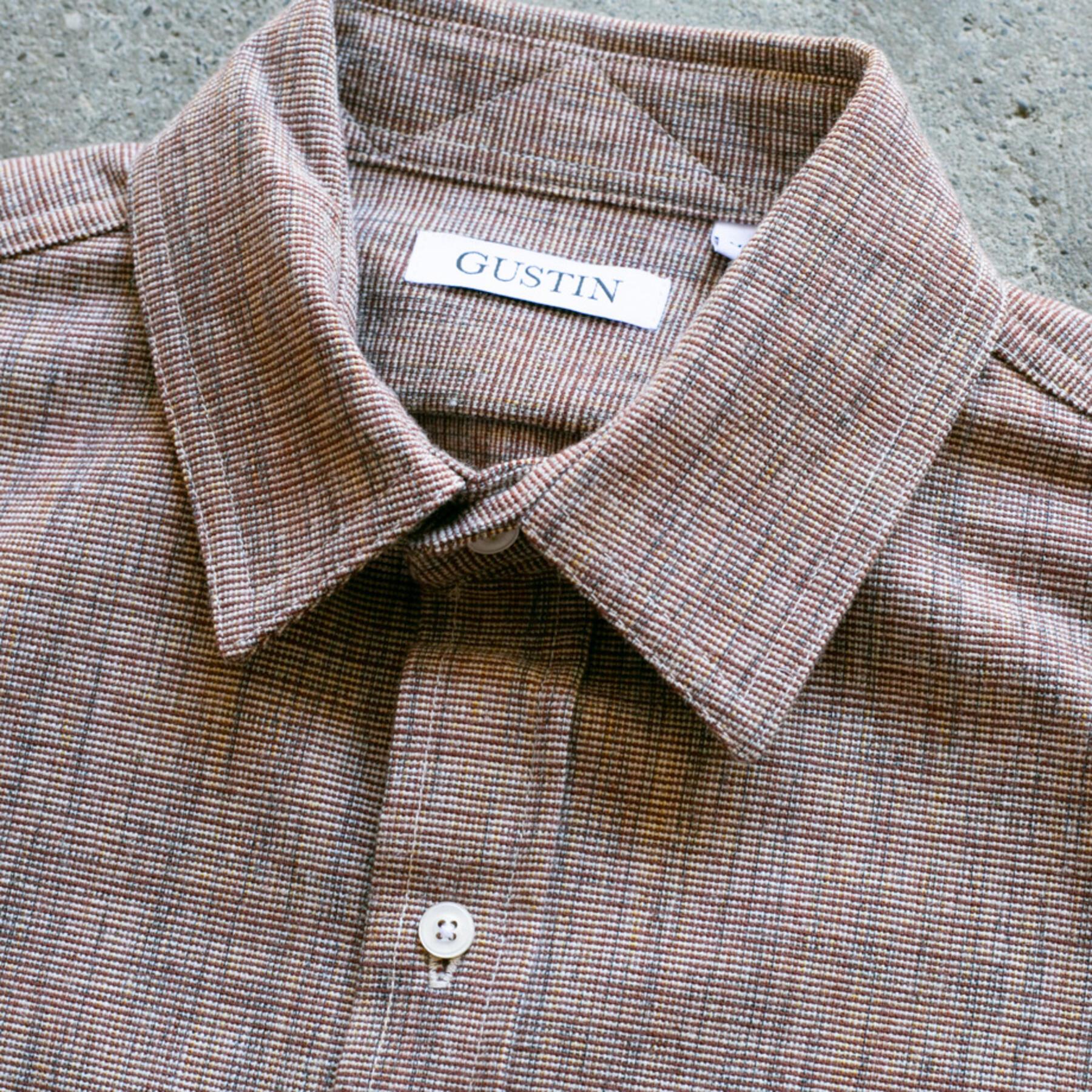 gustin #1029 rustic wool tweed - brick