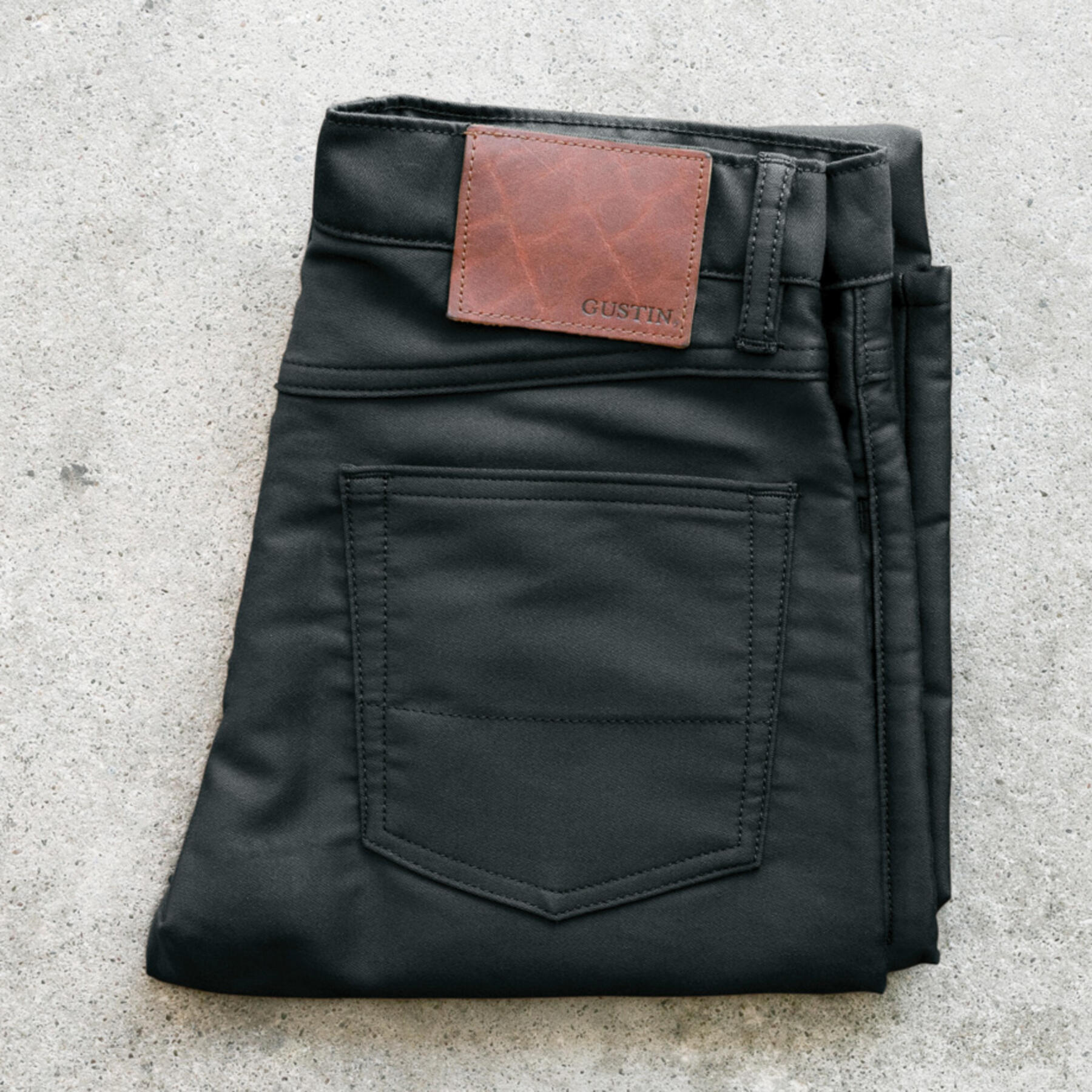 gustin #229 silk moleskin 5 pocket - black