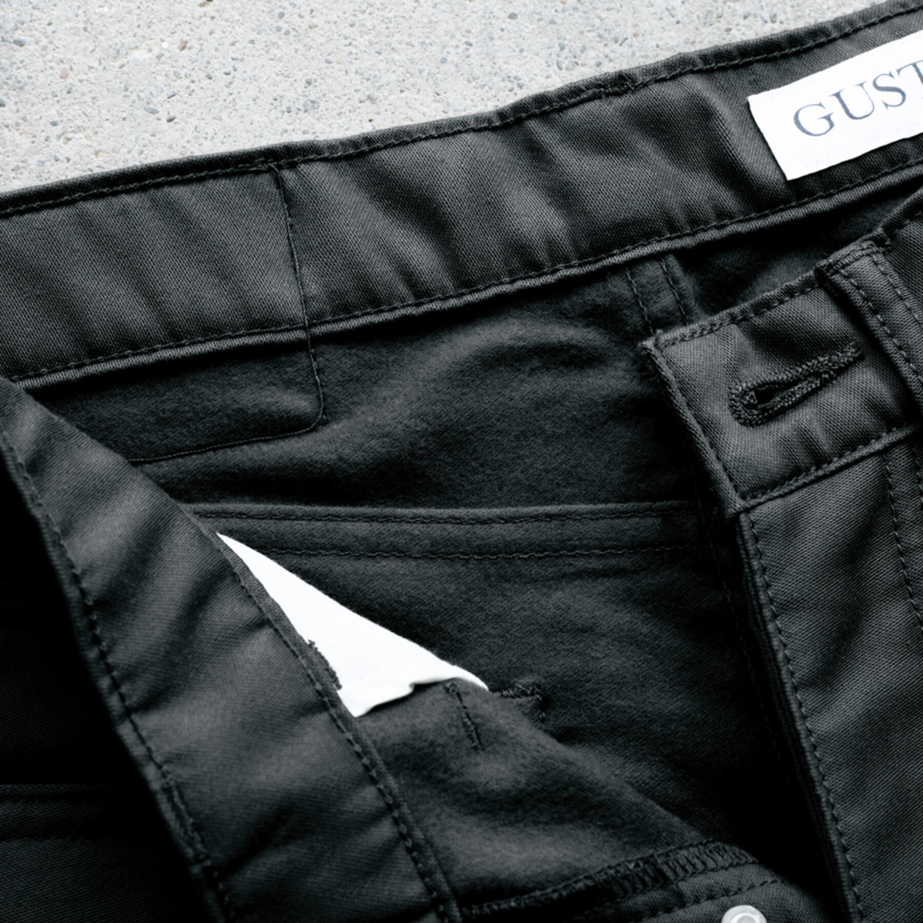 gustin #229 silk moleskin 5 pocket - black